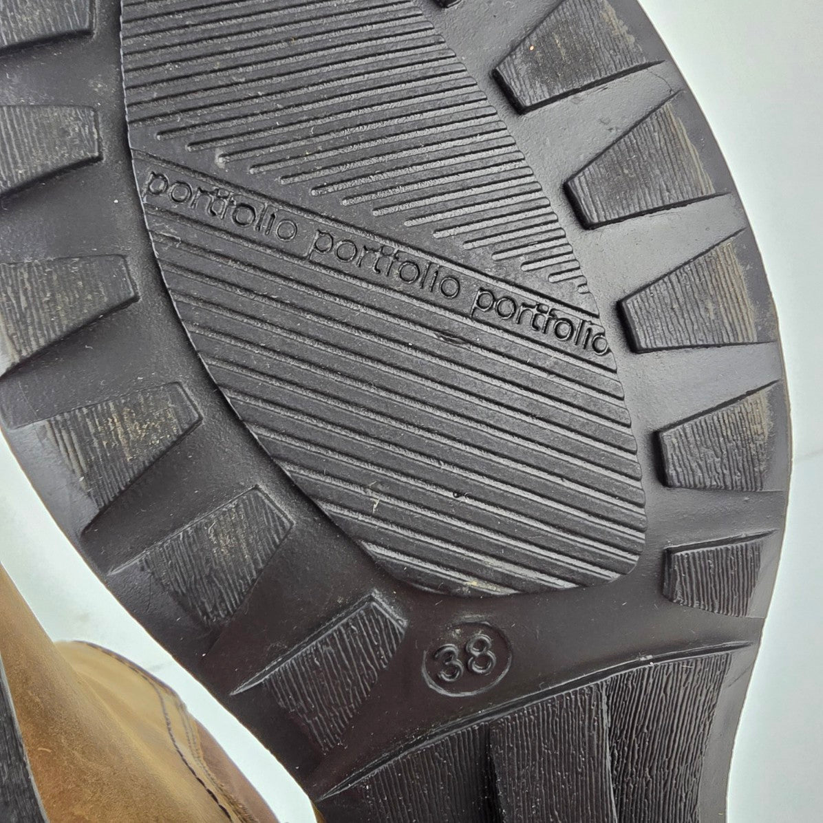 Portfolio Brown Heeled Ankle Boot Size 7.5