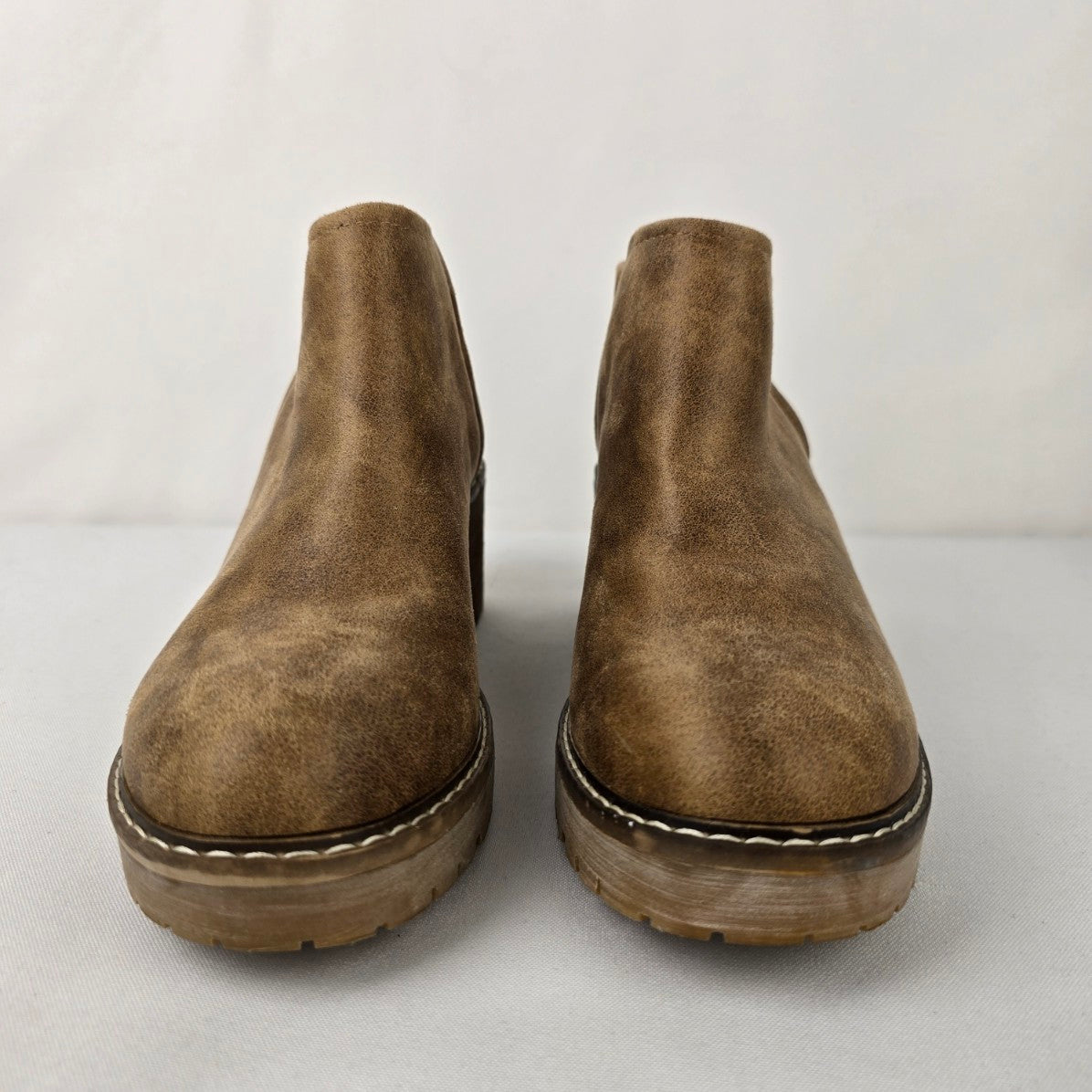 Crown Vintage Brown Heeled Ankle Boots Size 7