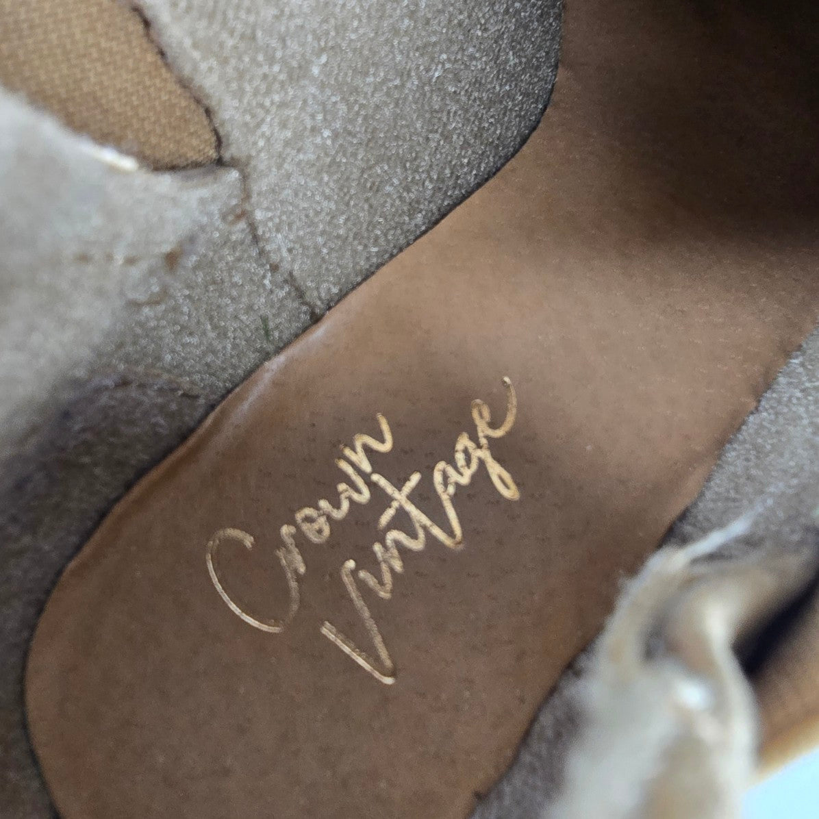 Crown Vintage Brown Heeled Ankle Boots Size 7