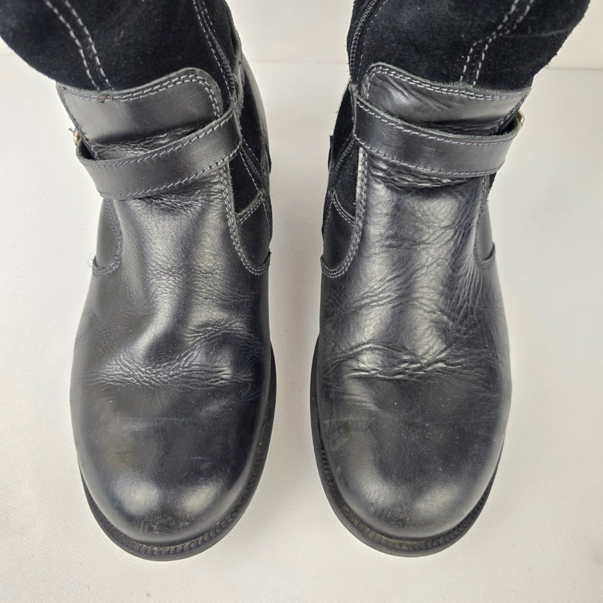 Josef Seibel Black Leather Winter Boots Size 9