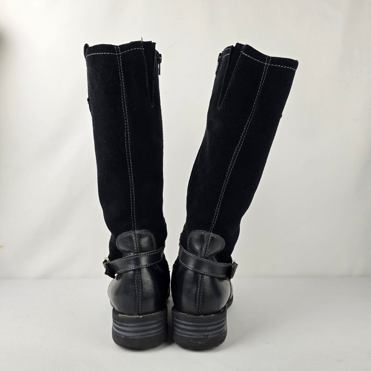 Josef Seibel Black Leather Winter Boots Size 9