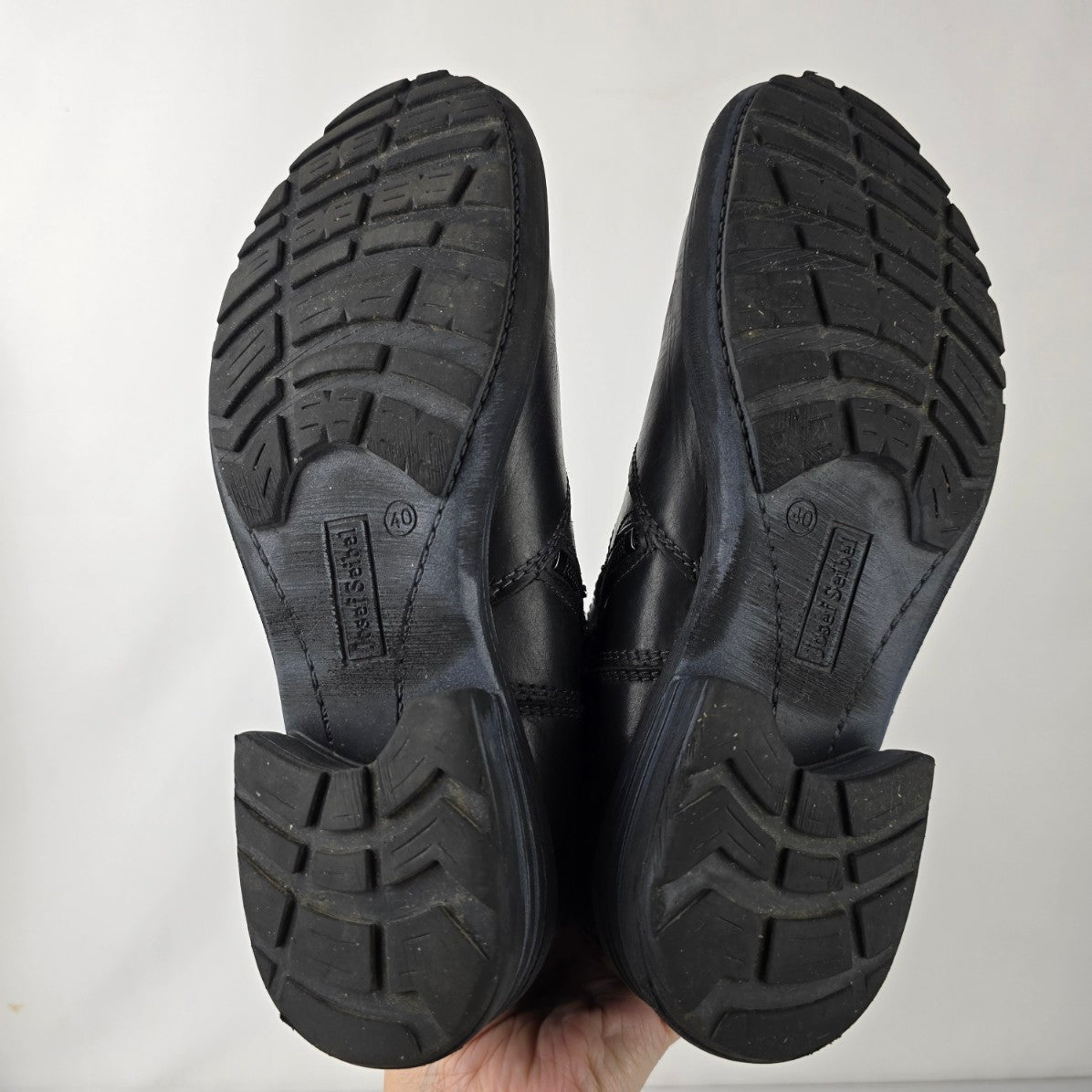 Josef Seibel Black Leather Winter Boots Size 9