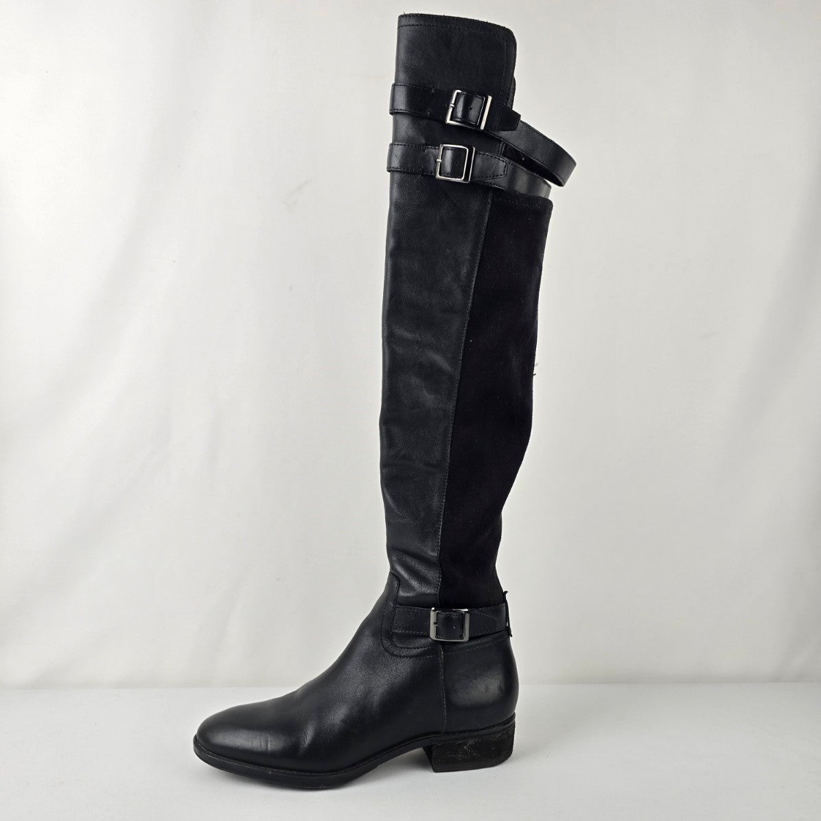 Sam Edelman Black Leather Over the Knee Boots Size 6