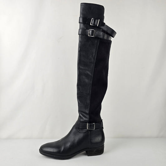 Sam Edelman Black Leather Over the Knee Boots Size 6
