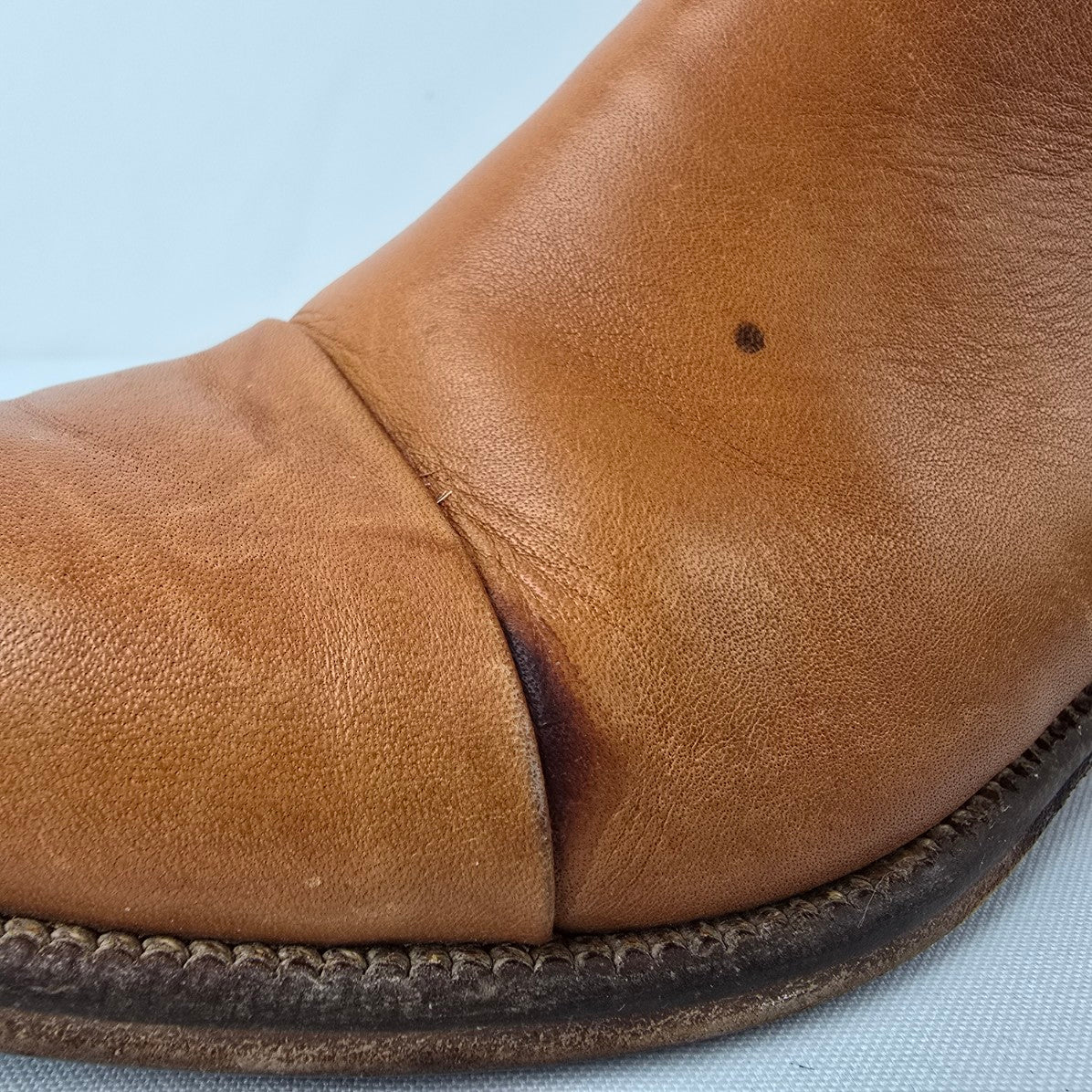 Brown Leather Ankle Boots Size 8