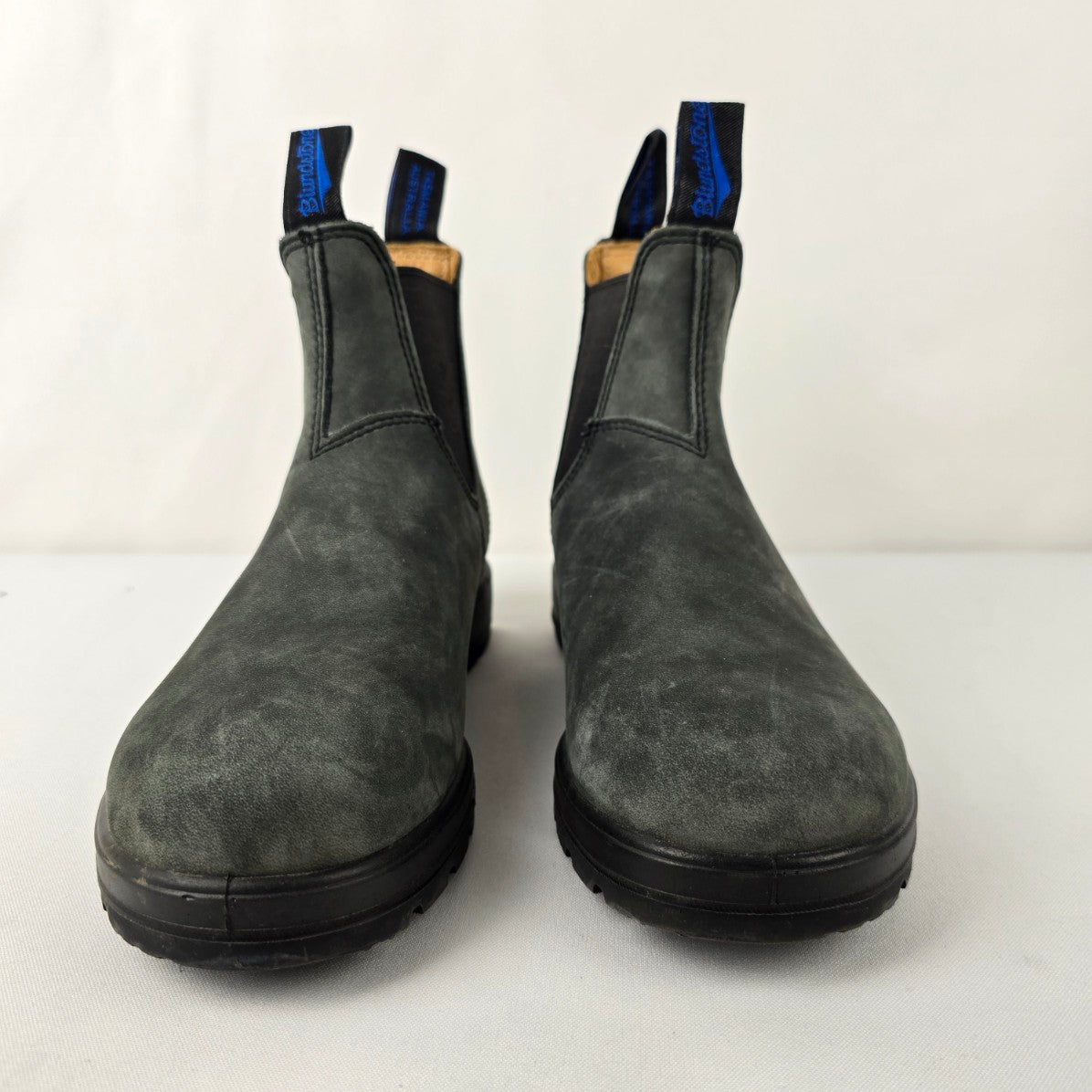 Blundstone Grey Leather Pull On Ankle Boots Size 7.5