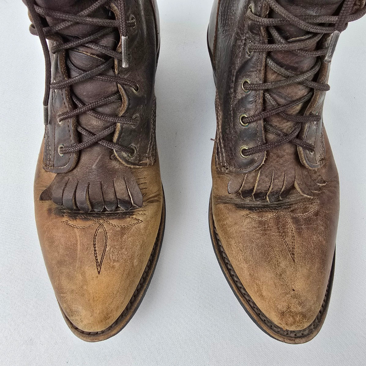 Vintage Abilene Brown Leather Western Boots Size 7
