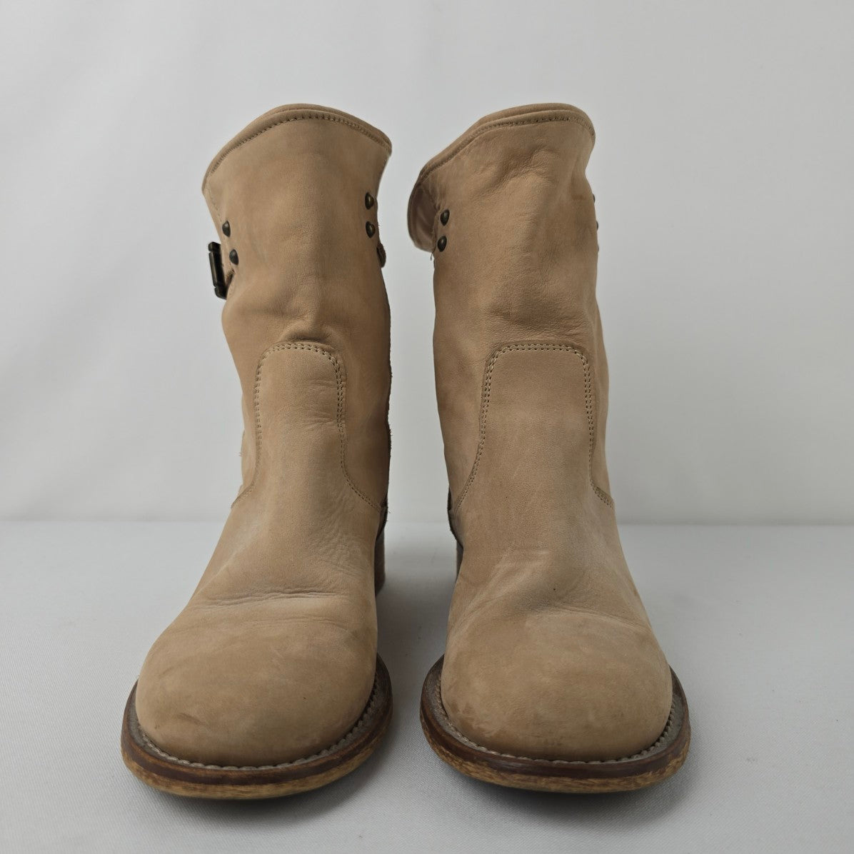 Marte's Made In Ital Brown Leather Ankle Boots Size 6