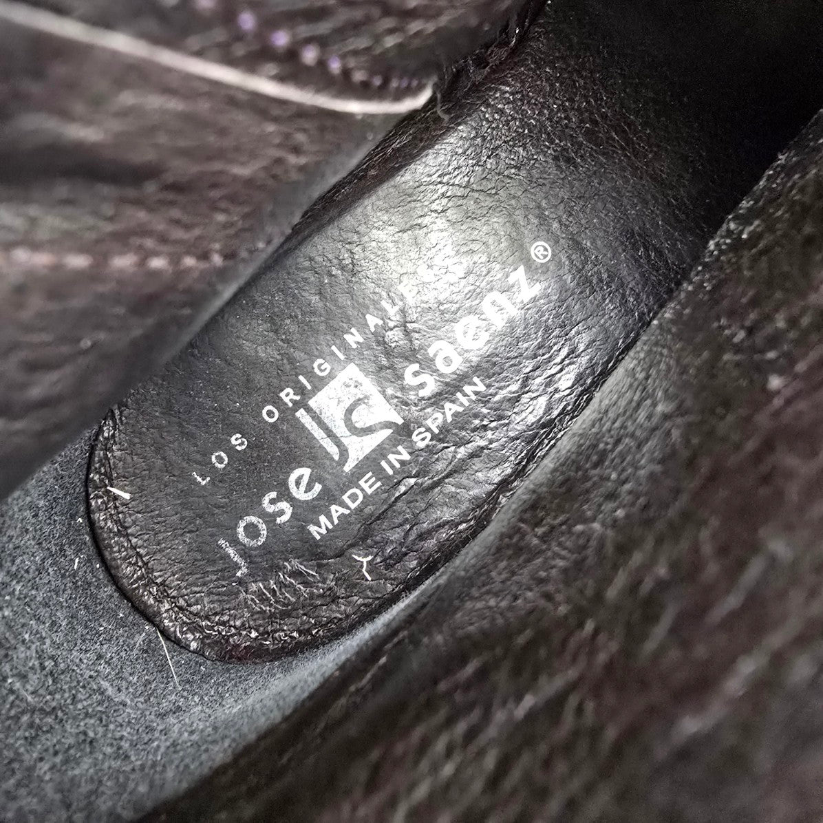 Jose Saenz Navy & Purple Leather Ankle Boots Size 6