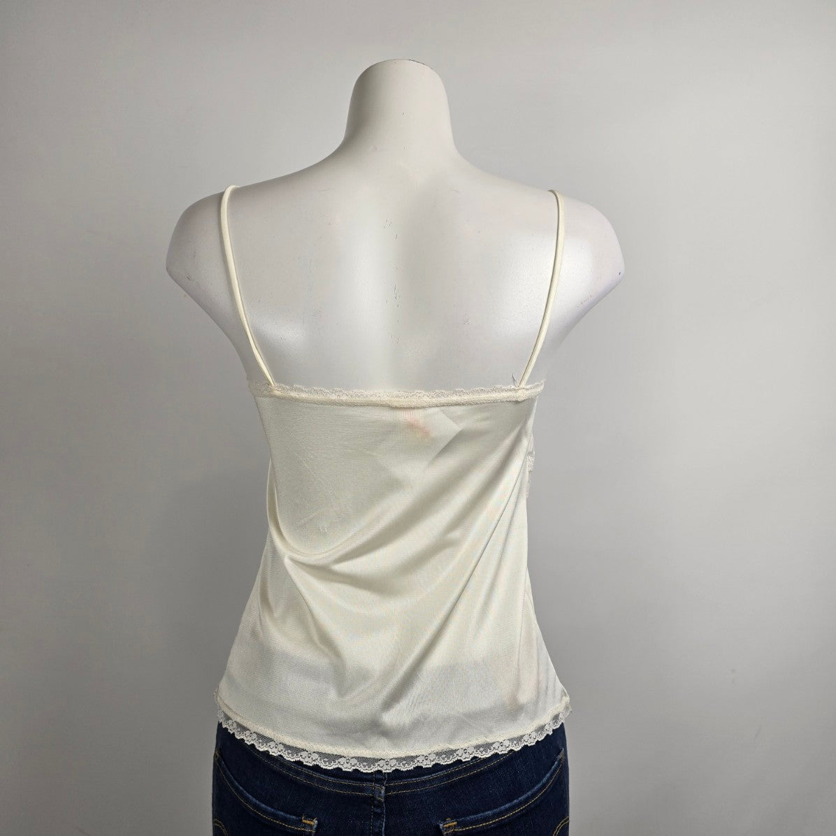 Vintage Petticoat Junction Cream Lingerie Top Size M
