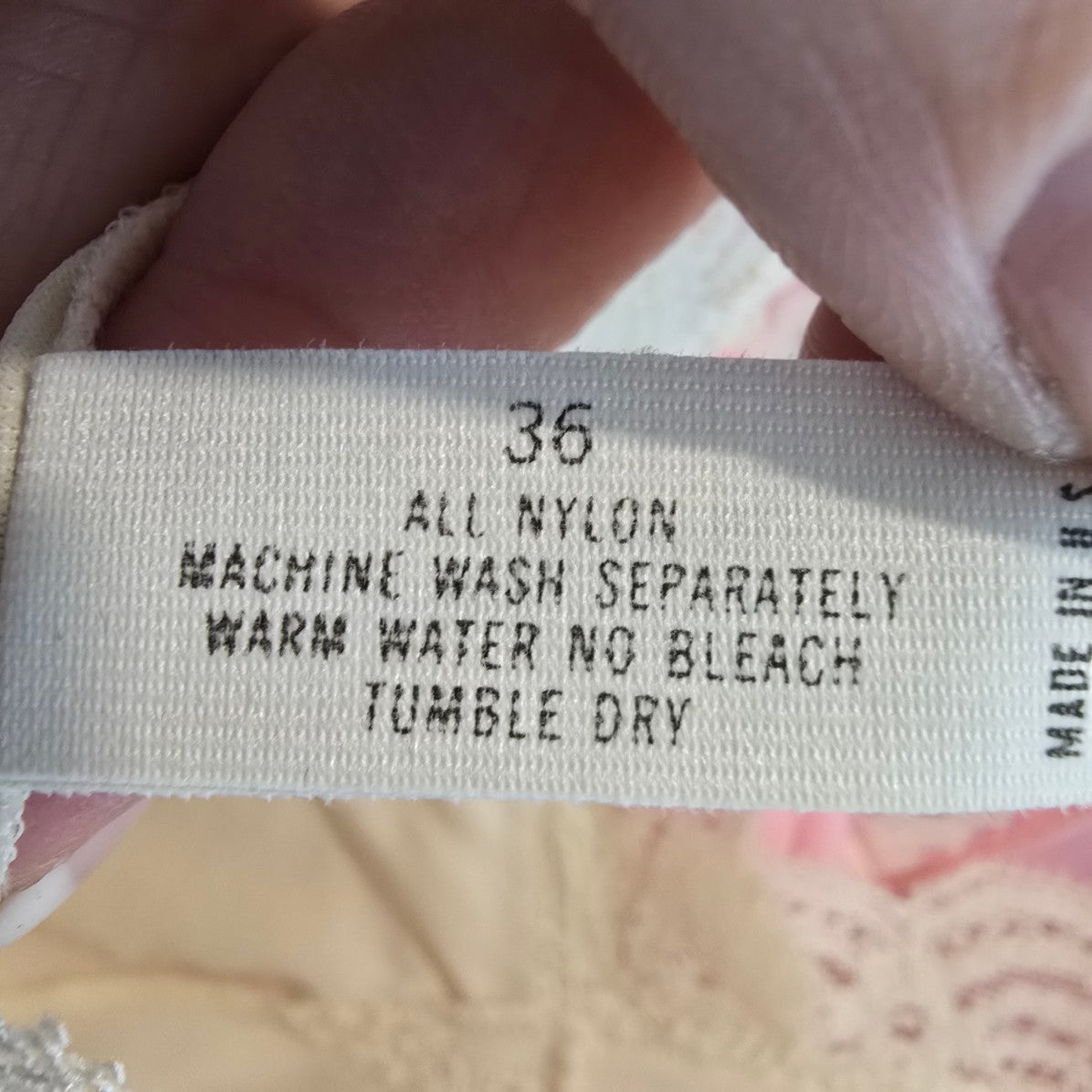 Vintage Shadow Line Cream Lingerie Top Size 6