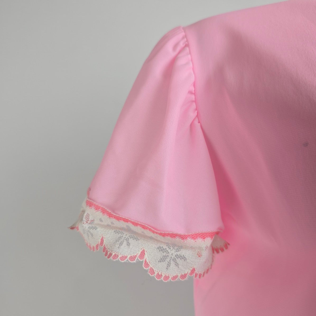 Vintage Lingerie by Hamilton Pink Lace Trim Lingerie Jacket Size M
