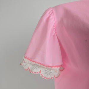 Vintage Lingerie by Hamilton Pink Lace Trim Lingerie Jacket Size M