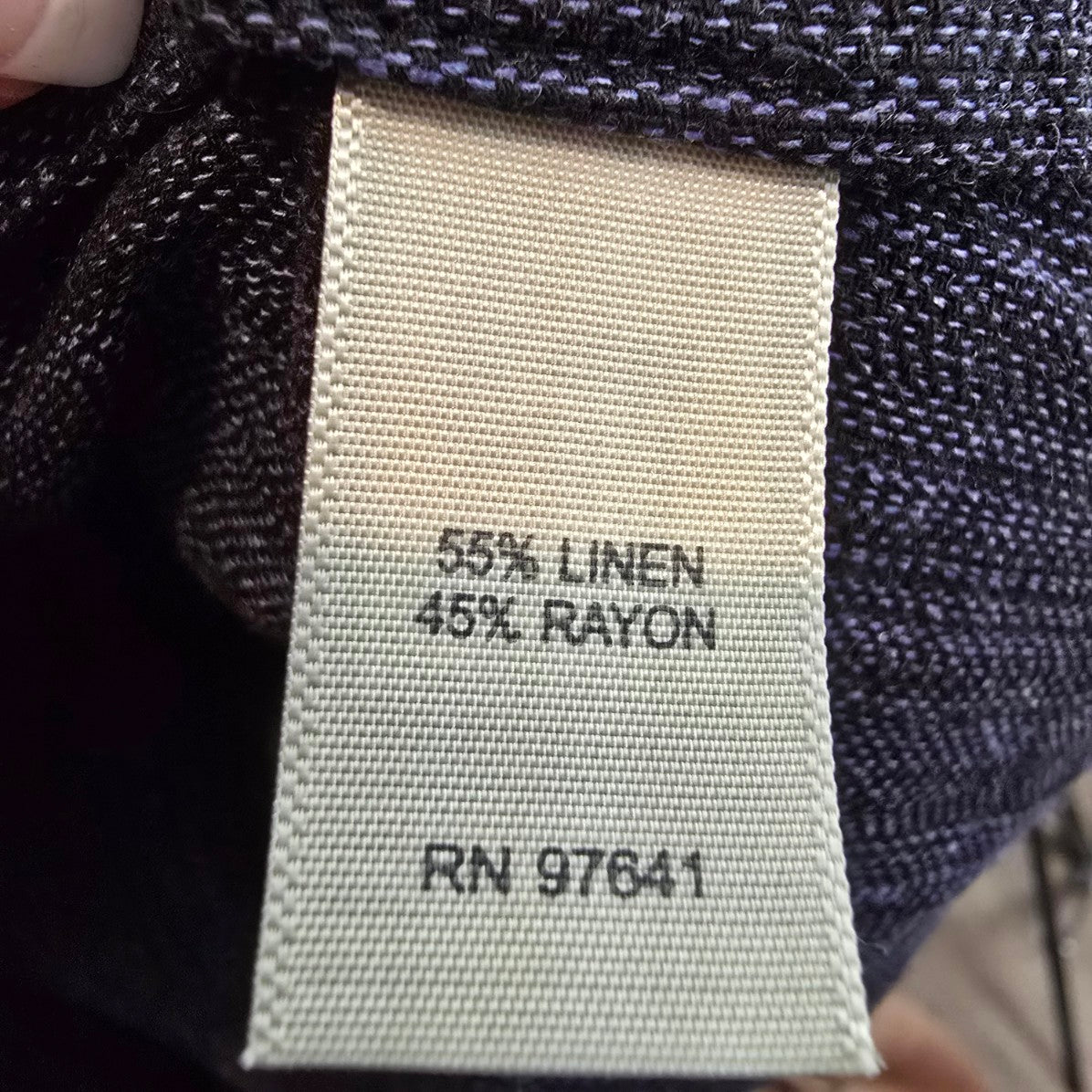 J.Jill Blue Linen Fringe Button Up Blazer Light Jacket Size 16