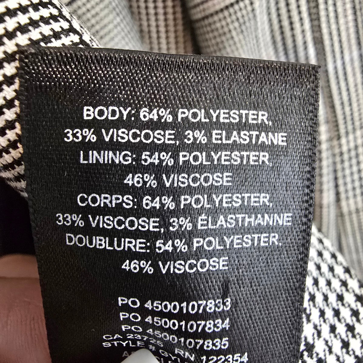 Sunday Best Aritzia Houndstooth Double Breasted Plaid Blazer Size XS