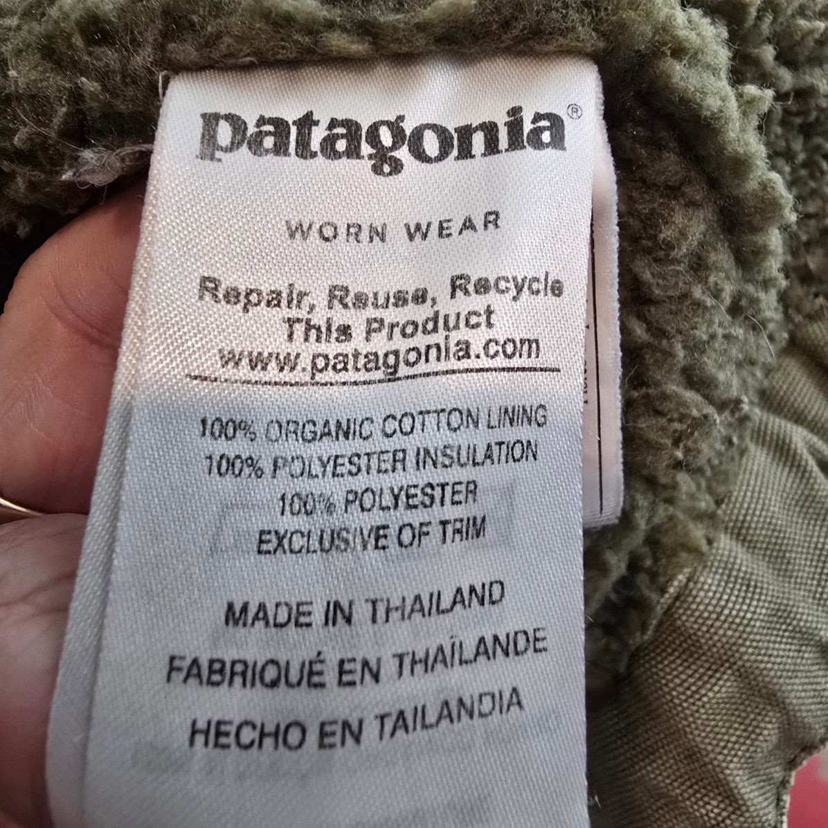 Patagonia Green Insulated Prairie Dawn Parka Size S