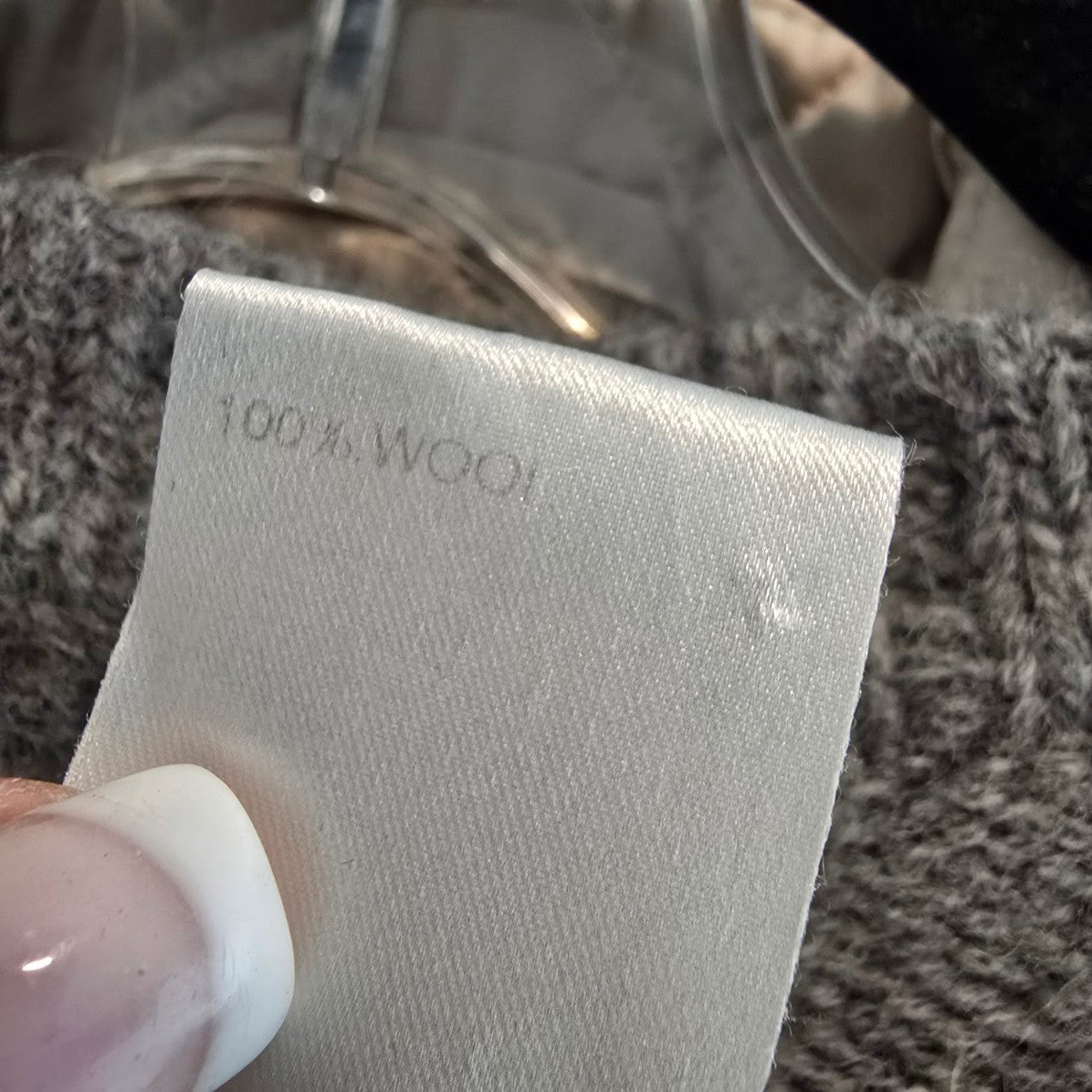 Chloé Grey Wool Button Up Cropped Cardigan Size M