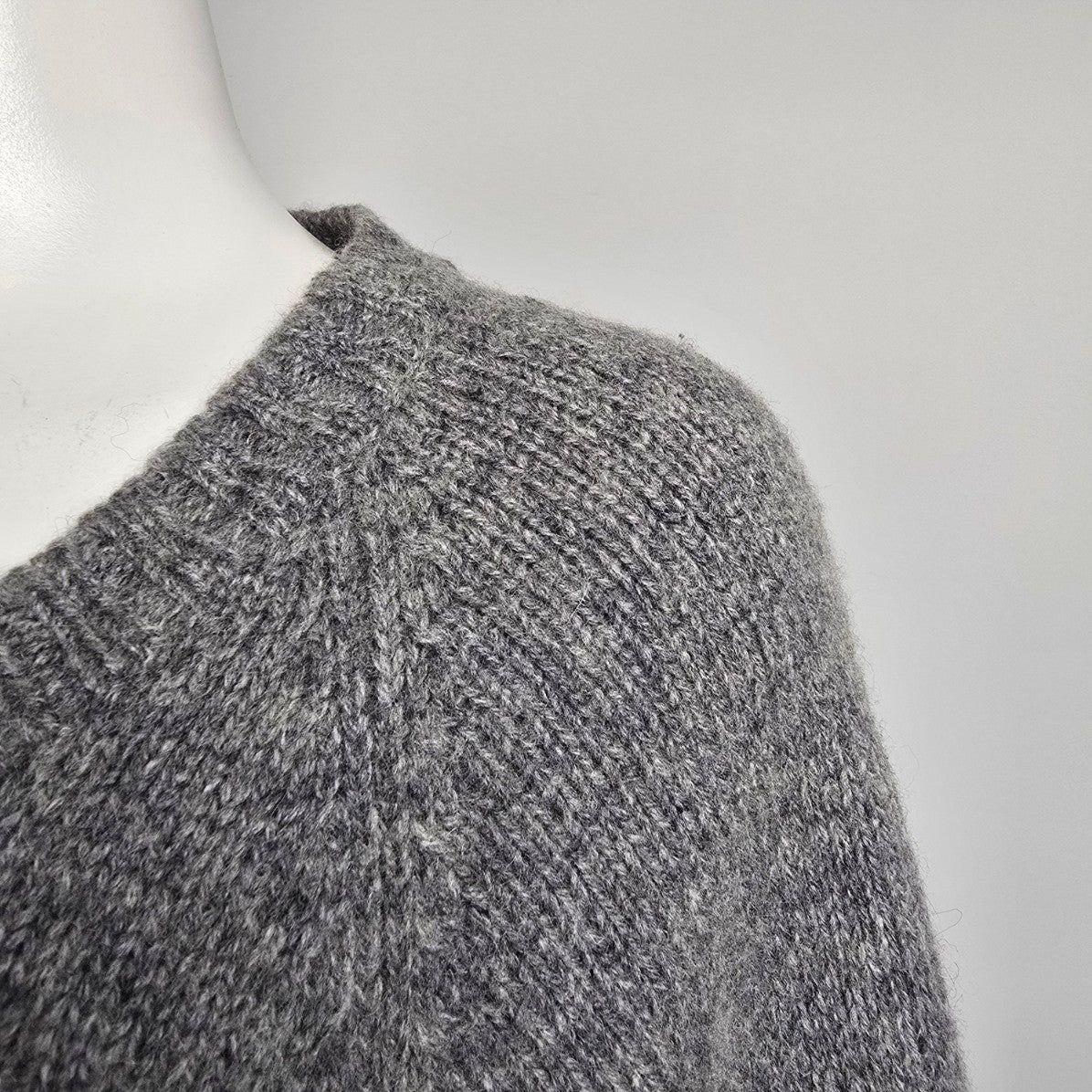 Chloé Grey Wool Button Up Cropped Cardigan Size M