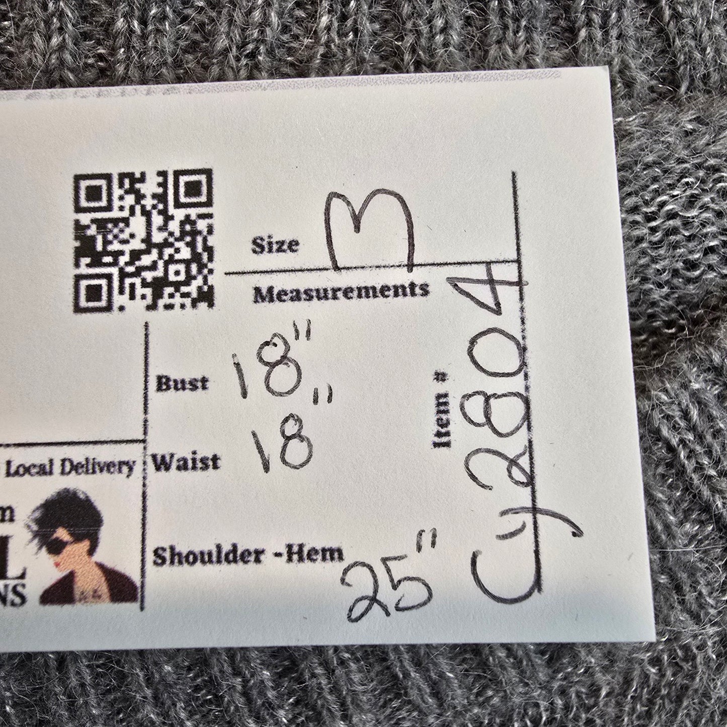 Woolrich Grey Knit Owl Sweater Size M