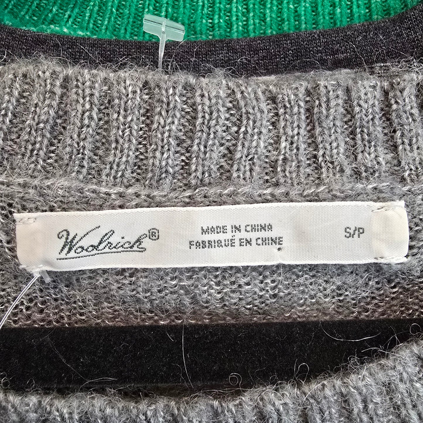 Woolrich Grey Knit Owl Sweater Size M