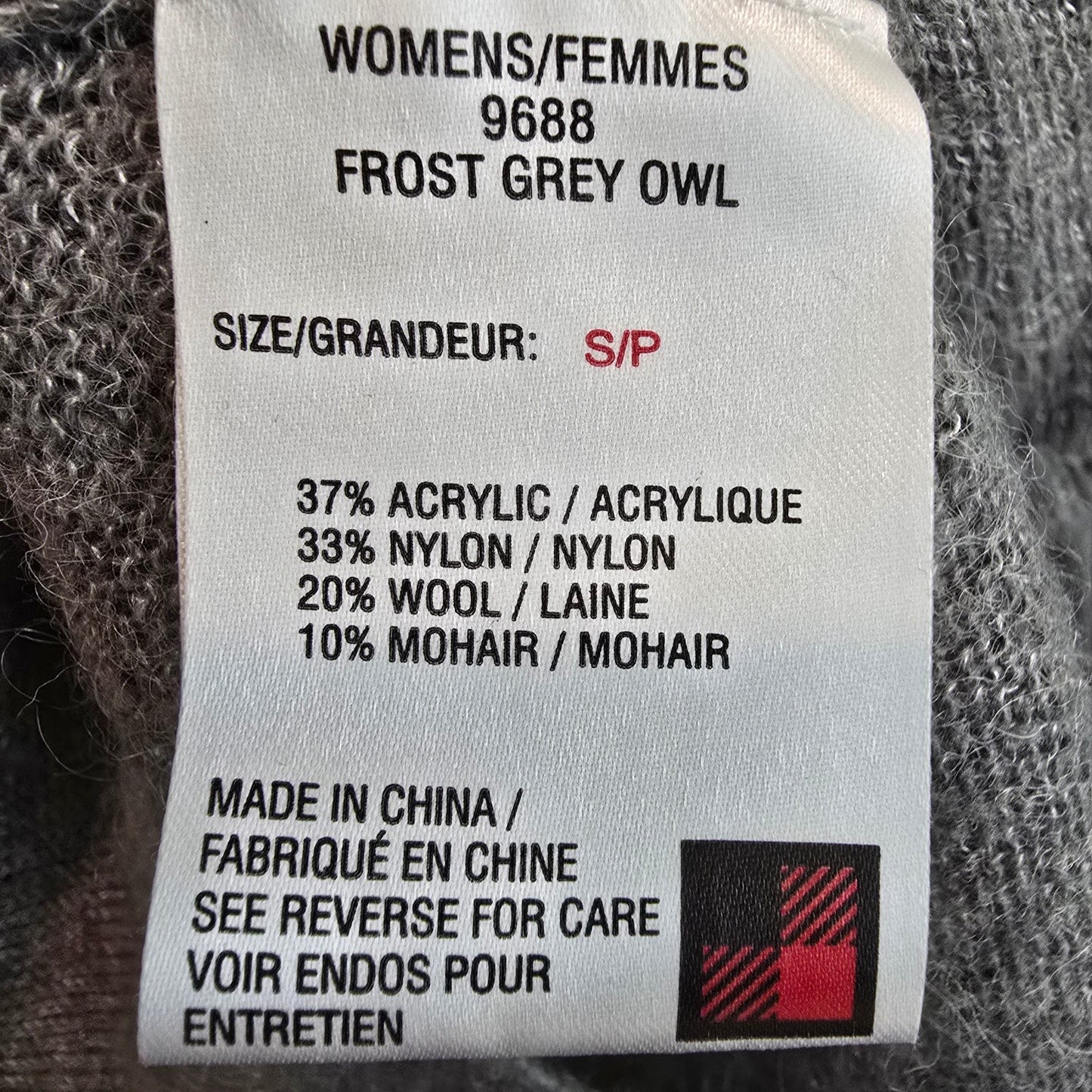 Woolrich Grey Knit Owl Sweater Size M