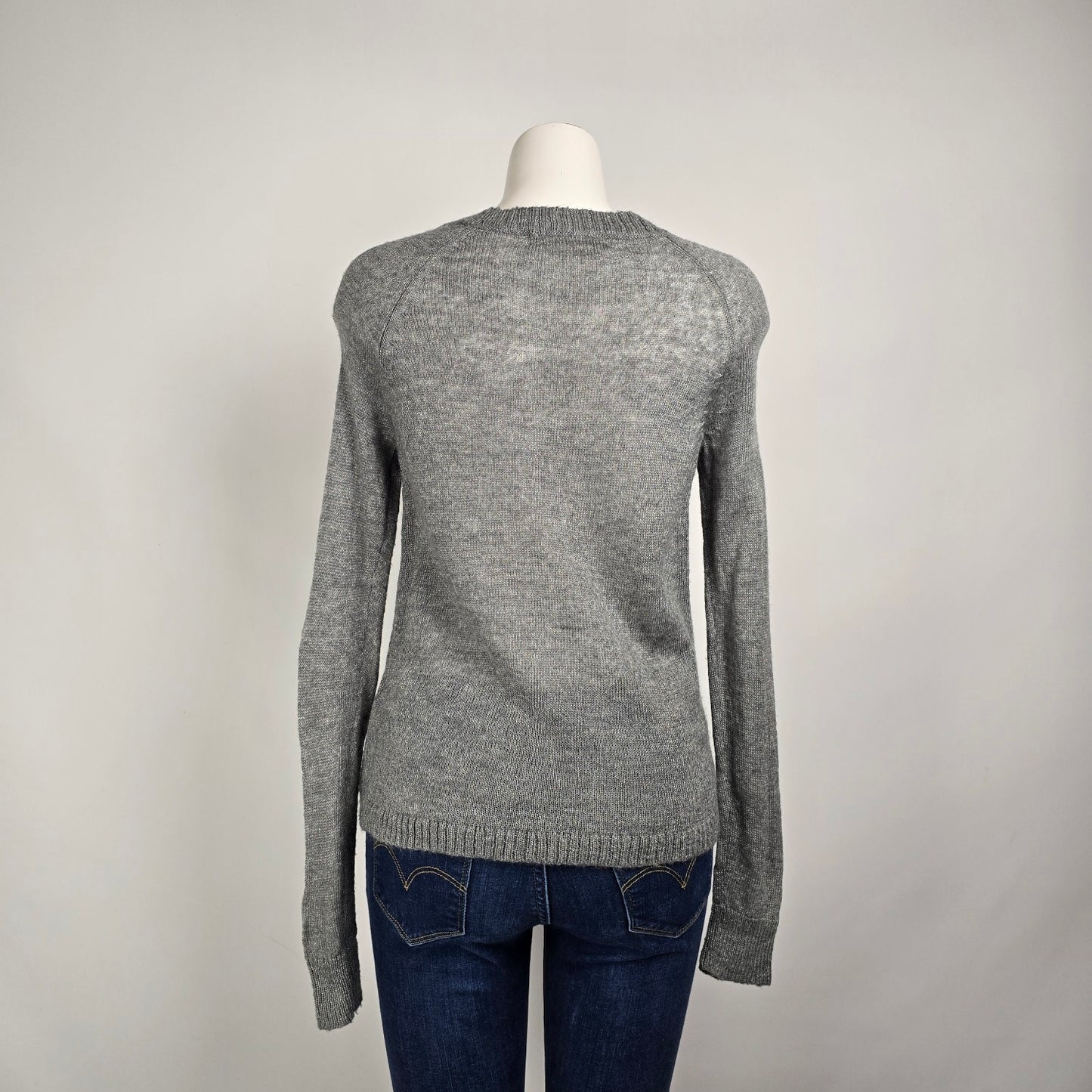 Woolrich Grey Knit Owl Sweater Size M