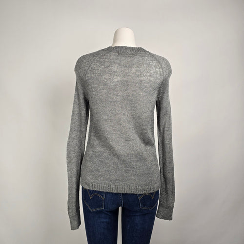 Woolrich Grey Knit Owl Sweater Size M