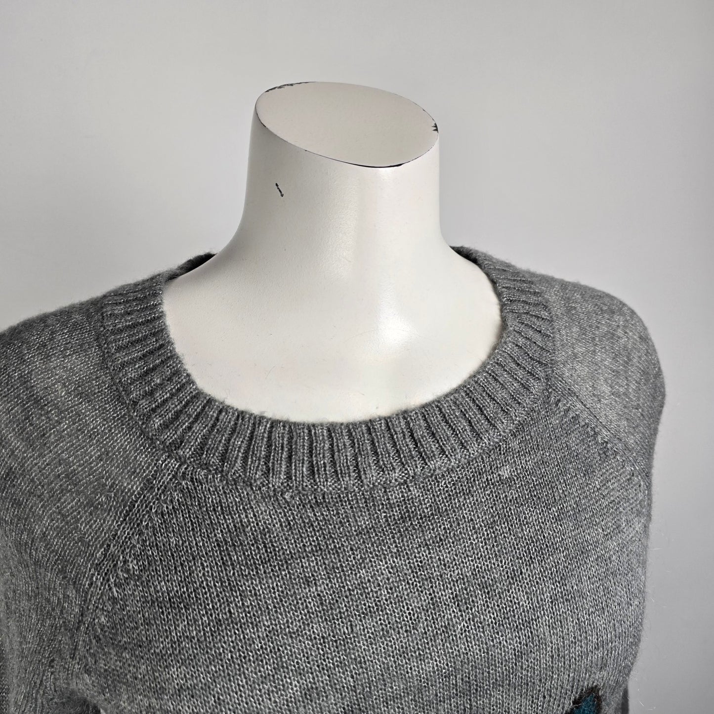 Woolrich Grey Knit Owl Sweater Size M