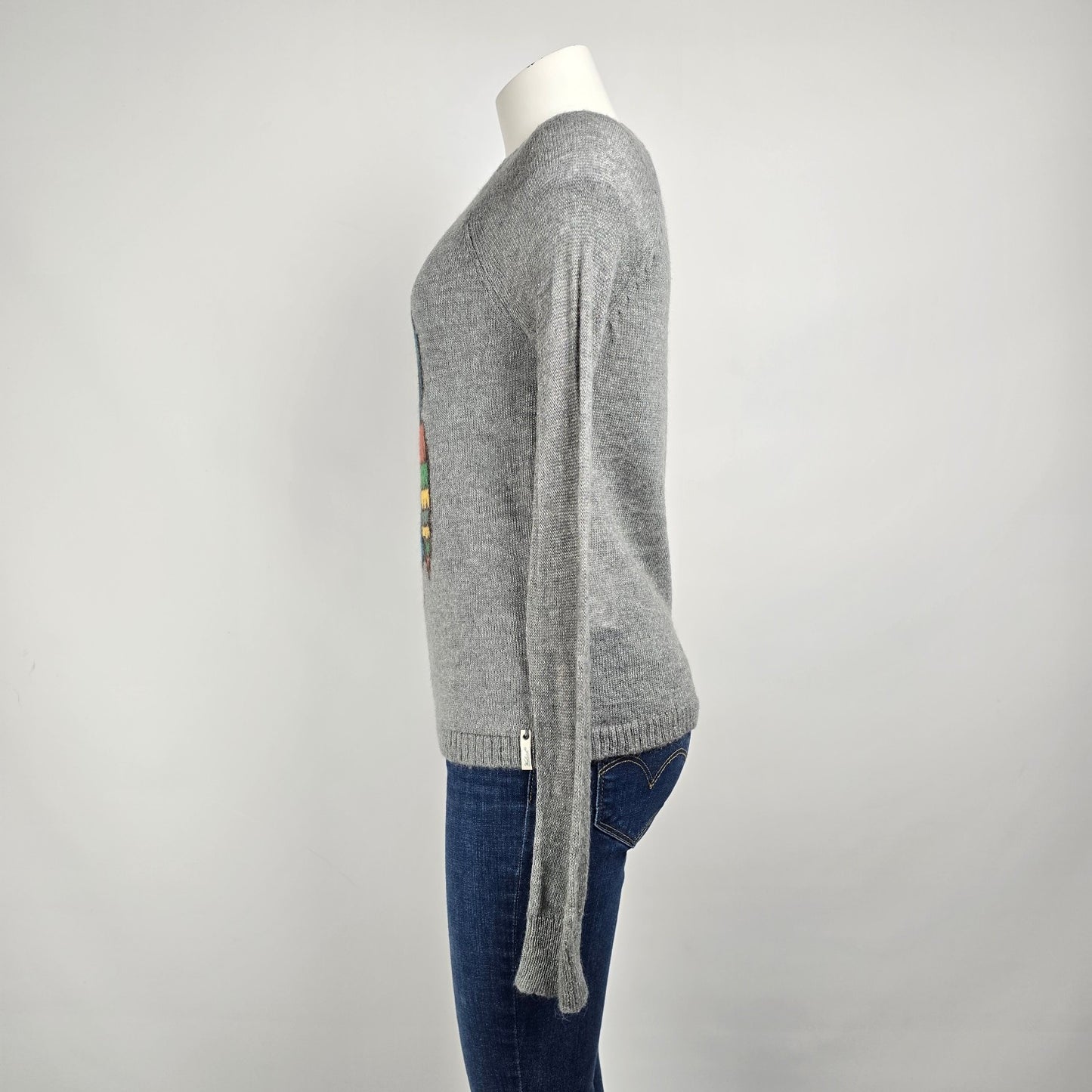 Woolrich Grey Knit Owl Sweater Size M