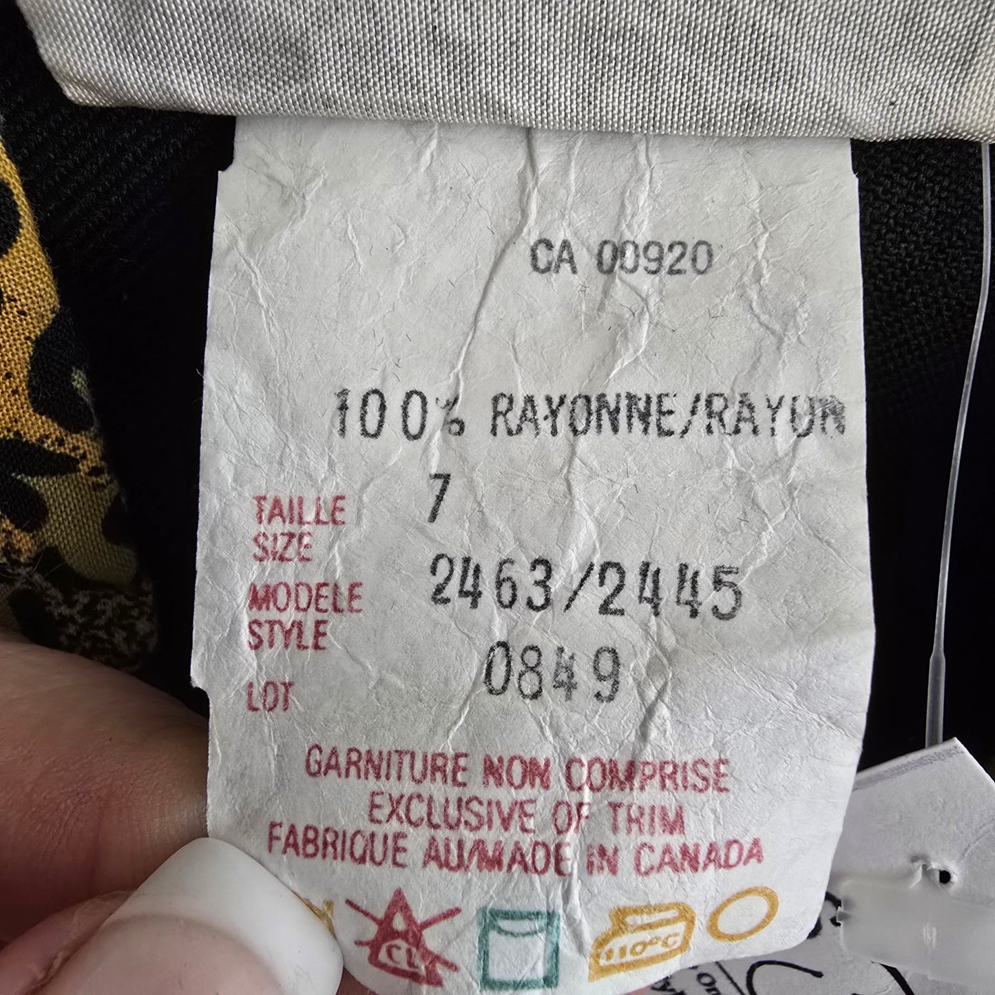 Vintage Fashion Fads Black Animal Print Blazer Size 7