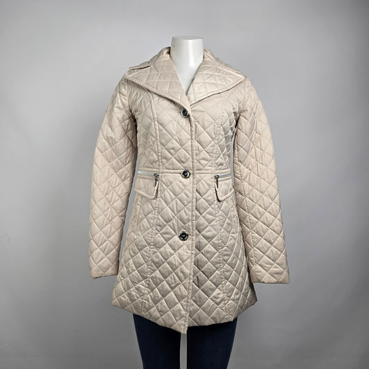 Laundry by Shelli Segal Cream Quilted Jacket Size XS