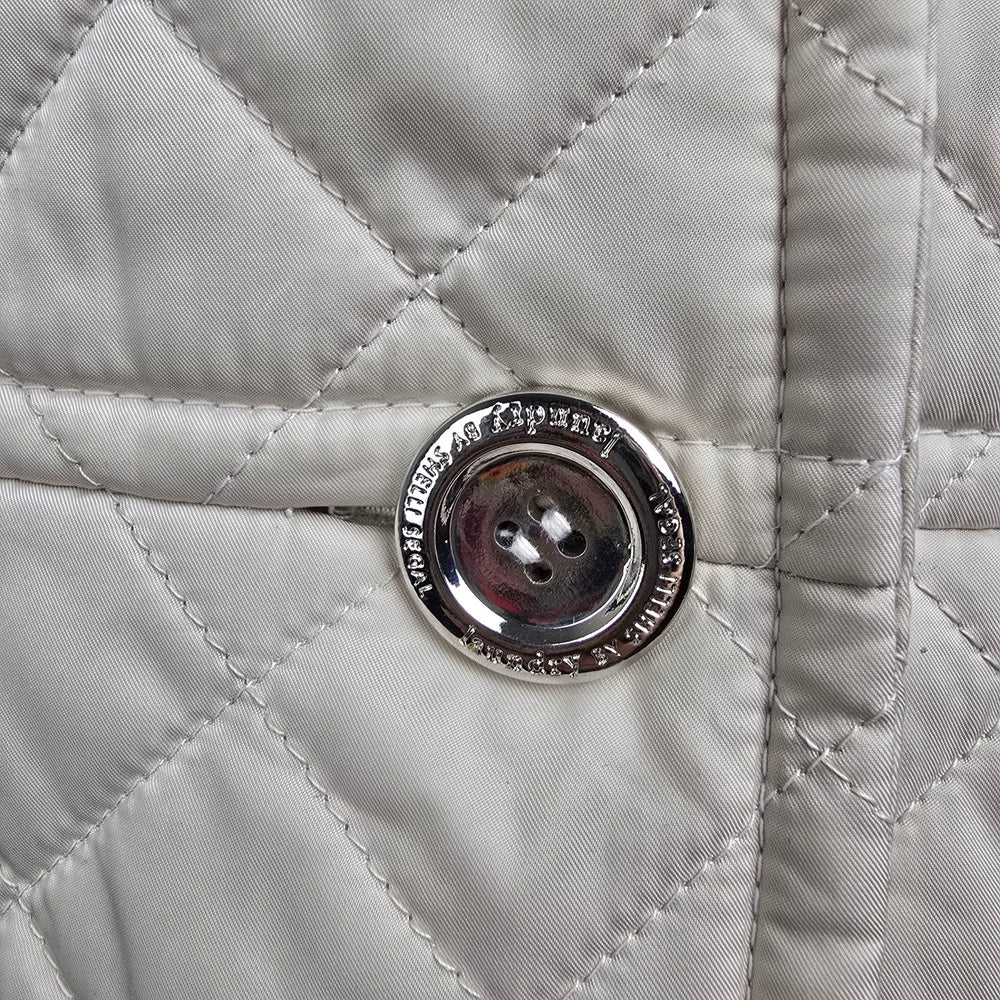 Laundry by Shelli Segal Cream Quilted Jacket Size XS