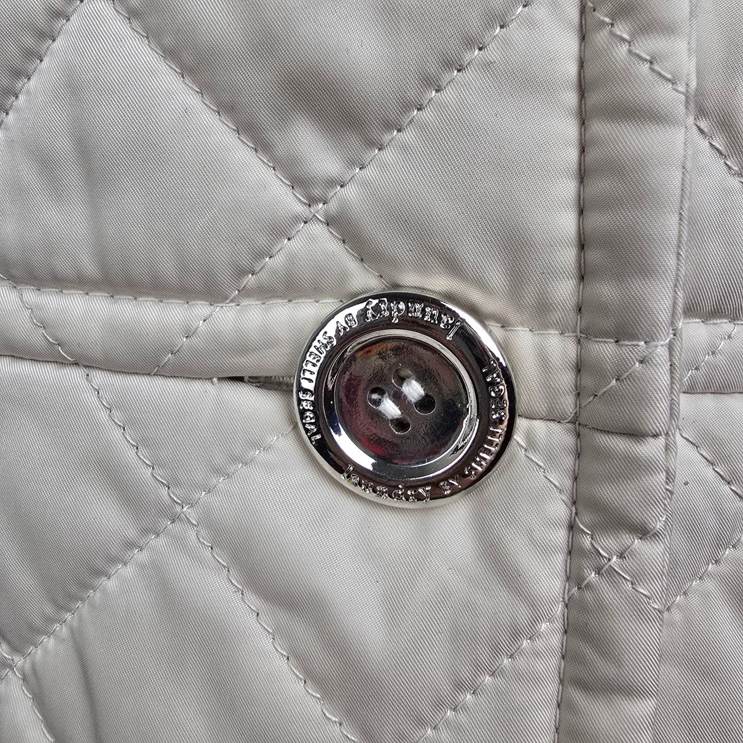 Laundry by Shelli Segal Cream Quilted Jacket Size XS