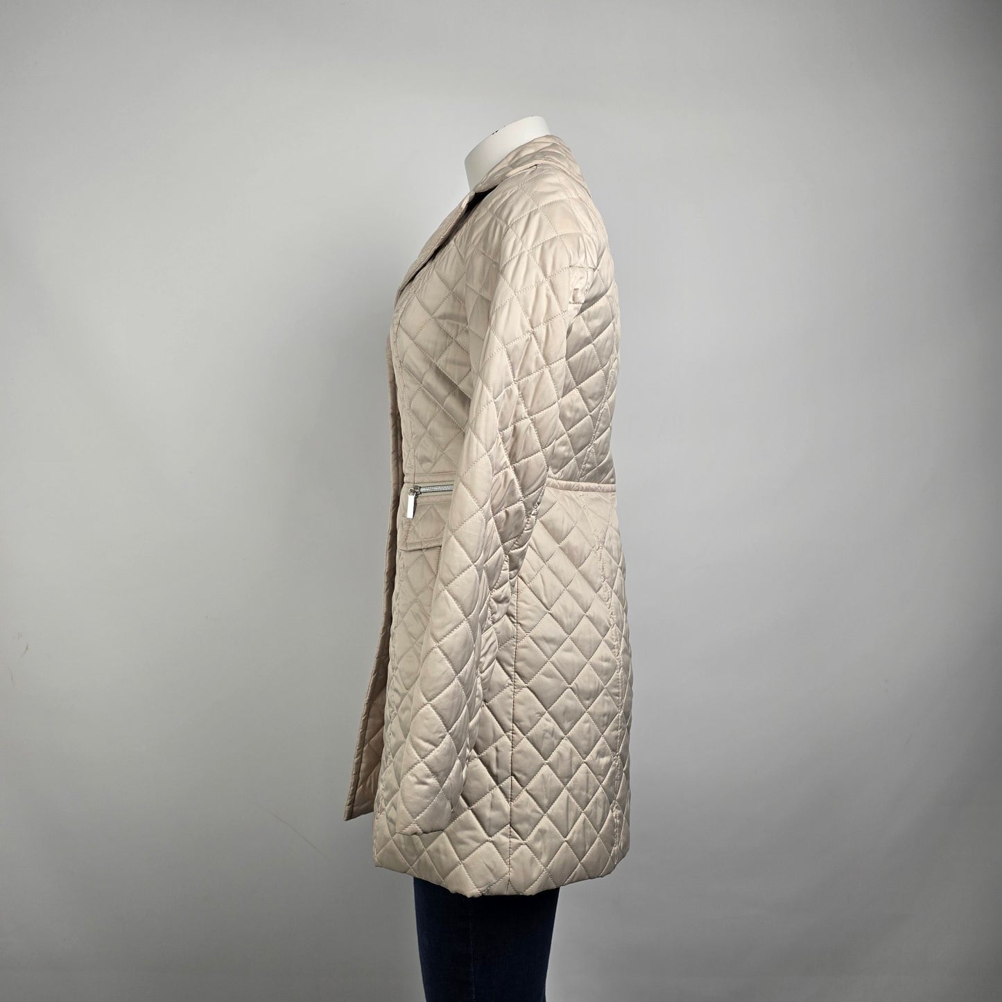 Laundry by Shelli Segal Cream Quilted Jacket Size XS
