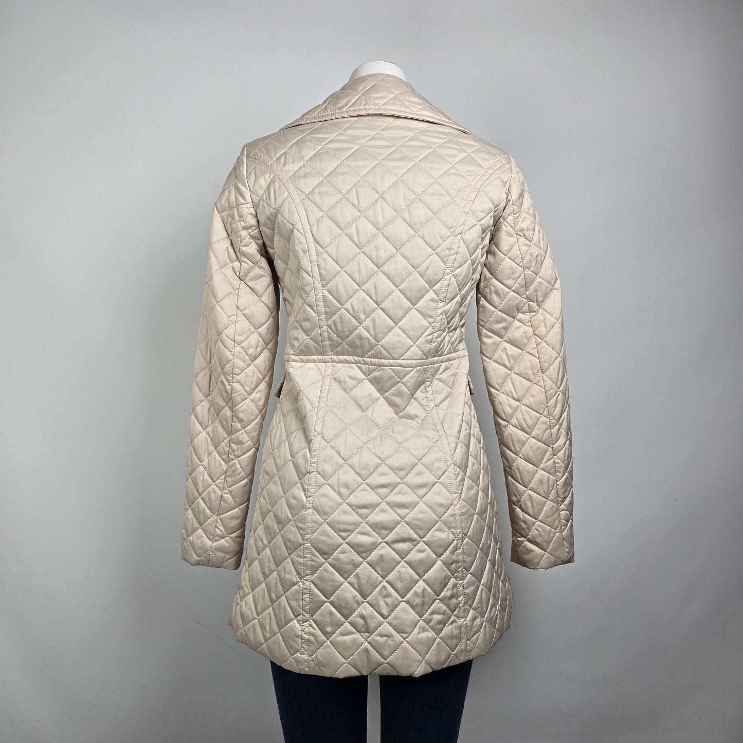Laundry by Shelli Segal Cream Quilted Jacket Size XS