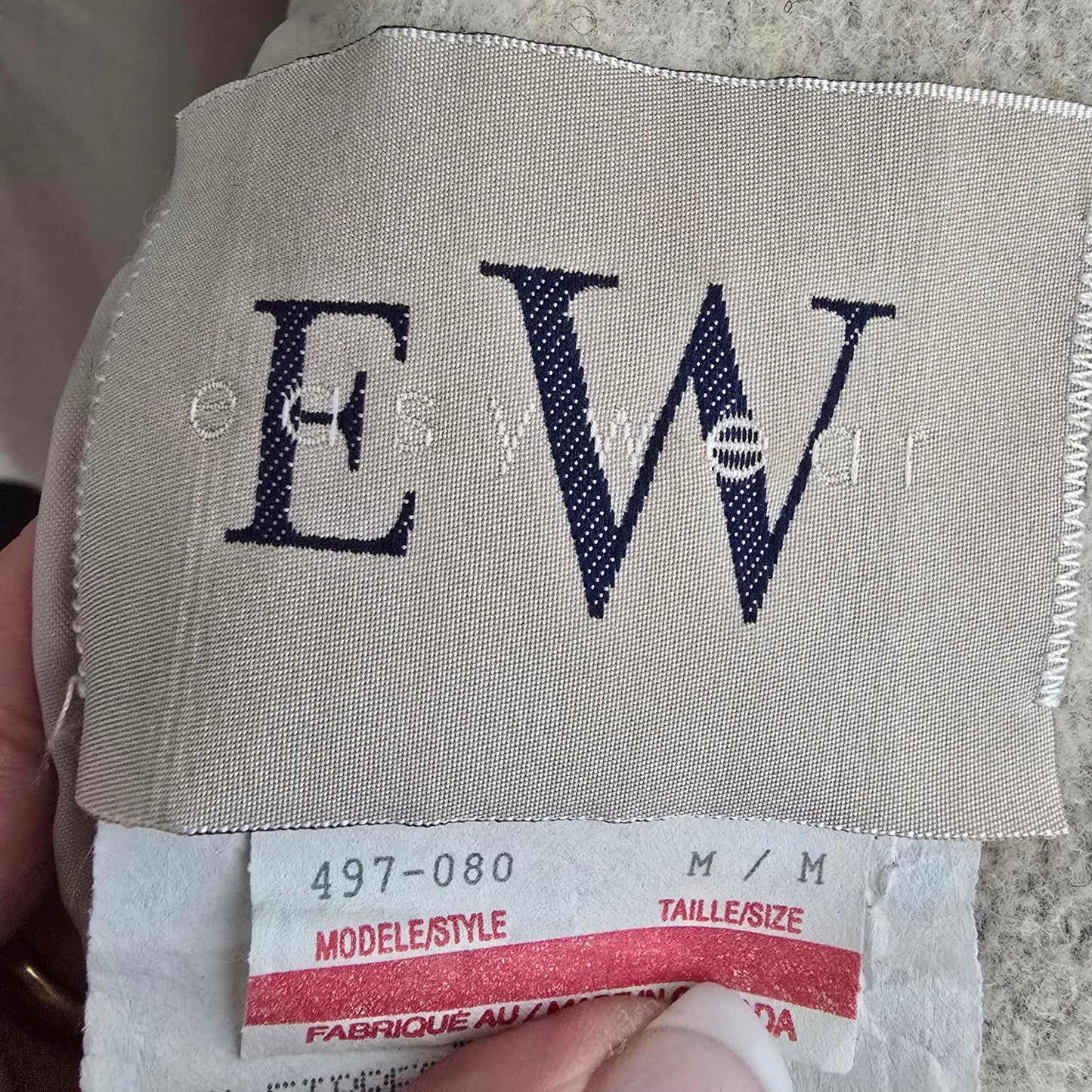 Vintage Easy Wear Wool Cream Jacket Size M