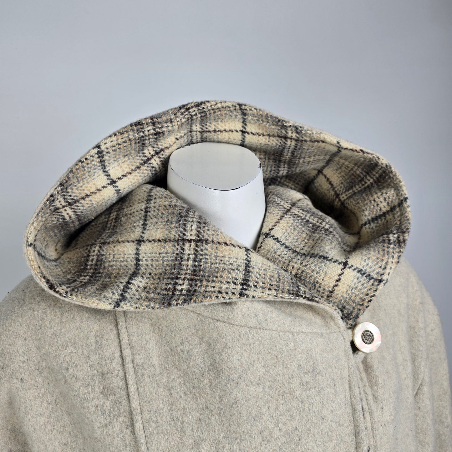 Vintage Easy Wear Wool Cream Jacket Size M