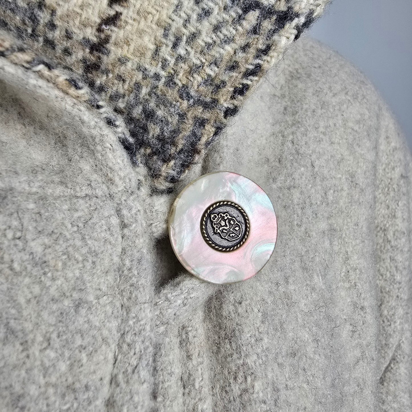 Vintage Easy Wear Wool Cream Jacket Size M