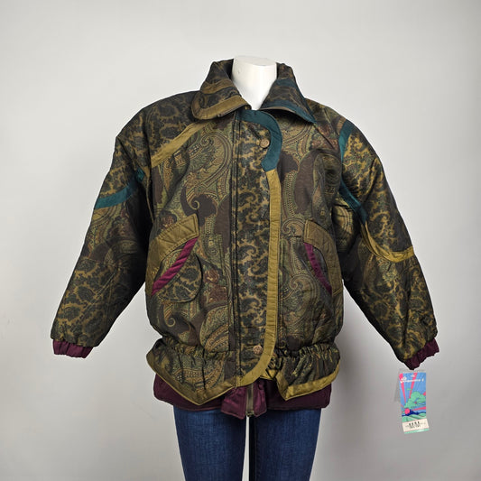 Vintage 90s Perspective Brown Winter Ski Jacket Size M