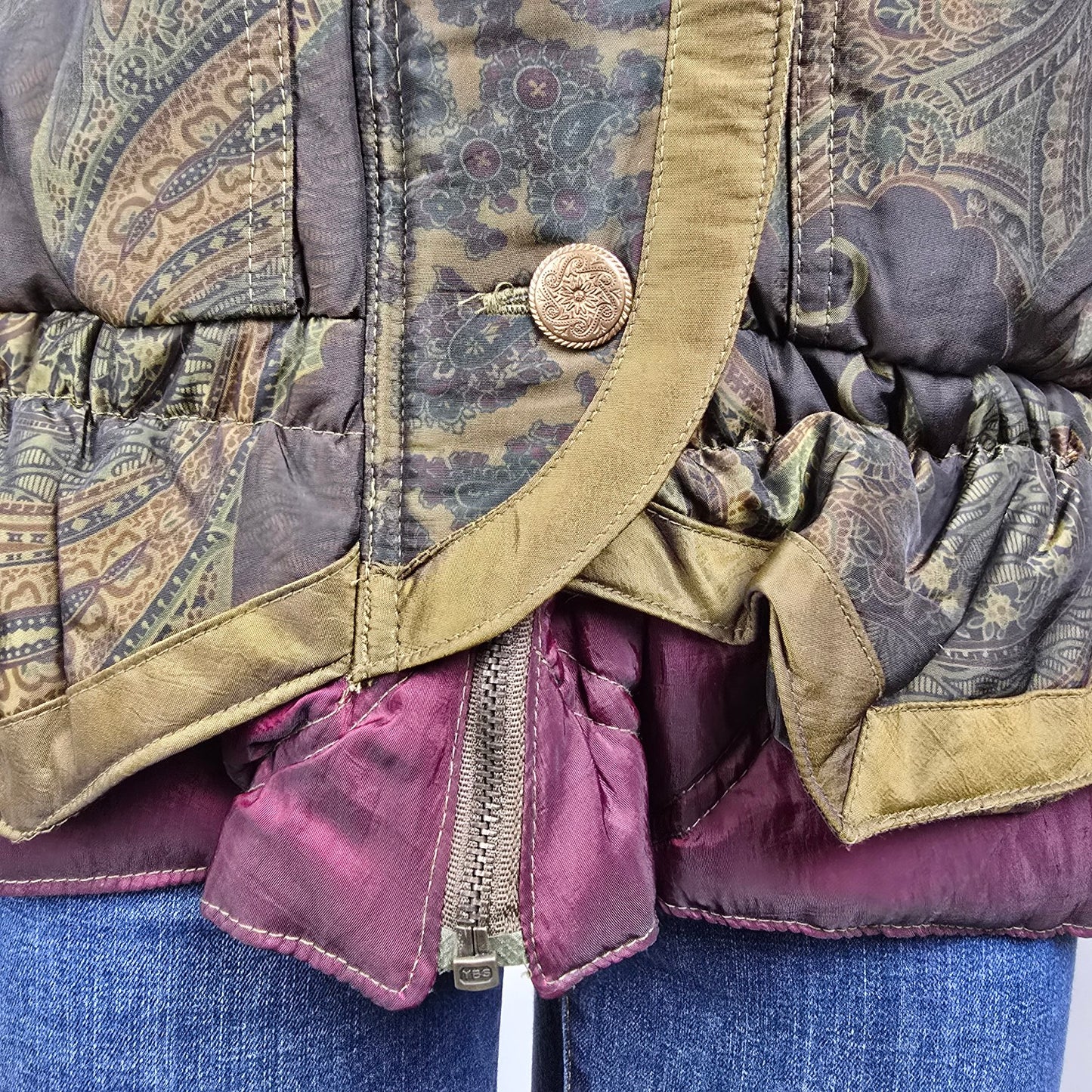 Vintage 90s Perspective Brown Winter Ski Jacket Size M