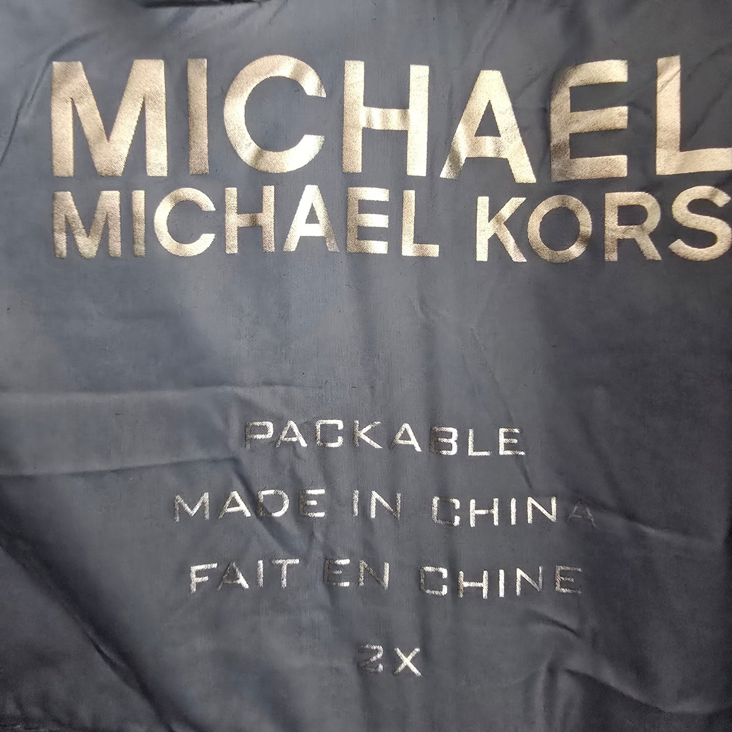 Michael Kors Blue Packable Puffer Coat Size 2X