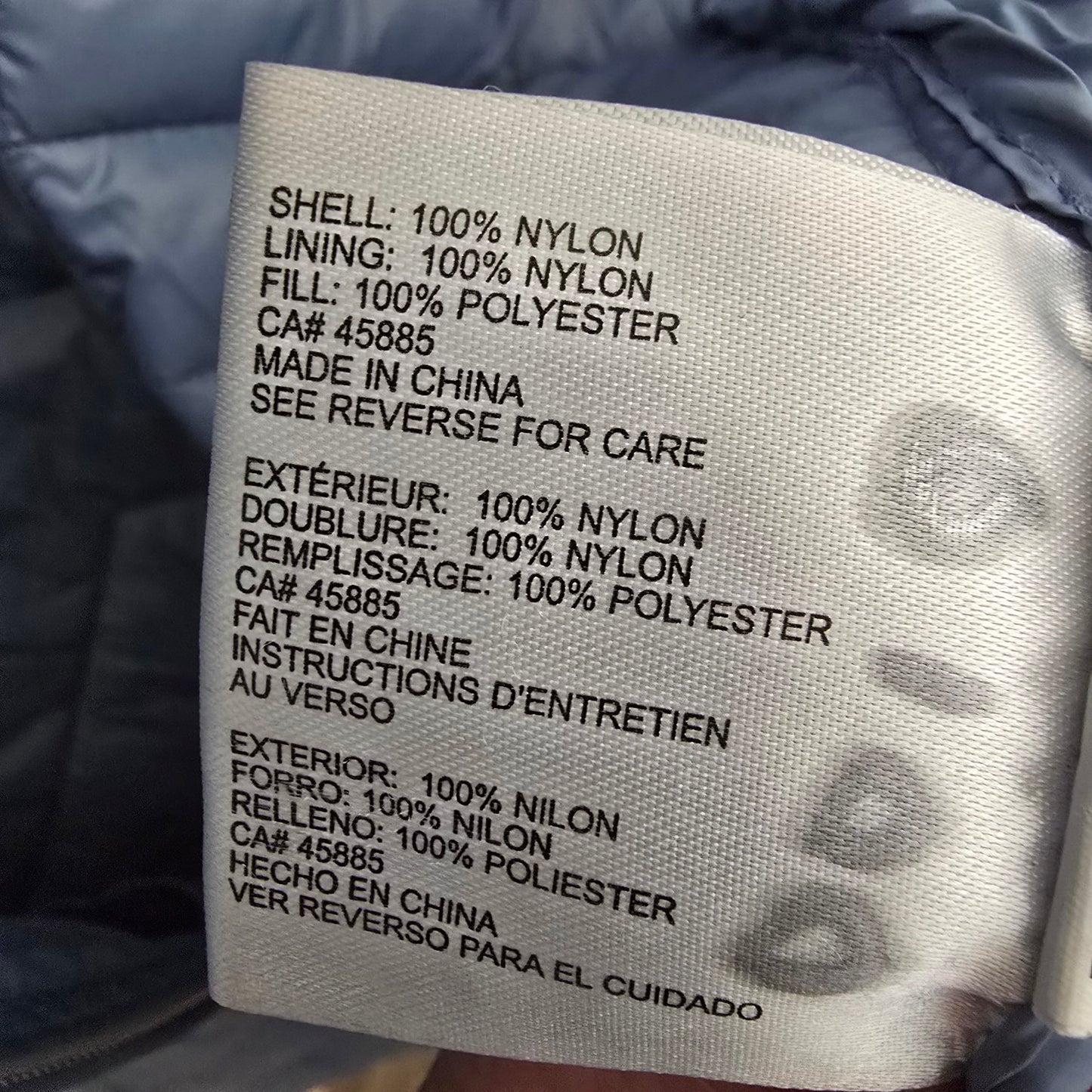 Michael Kors Blue Packable Puffer Coat Size 2X