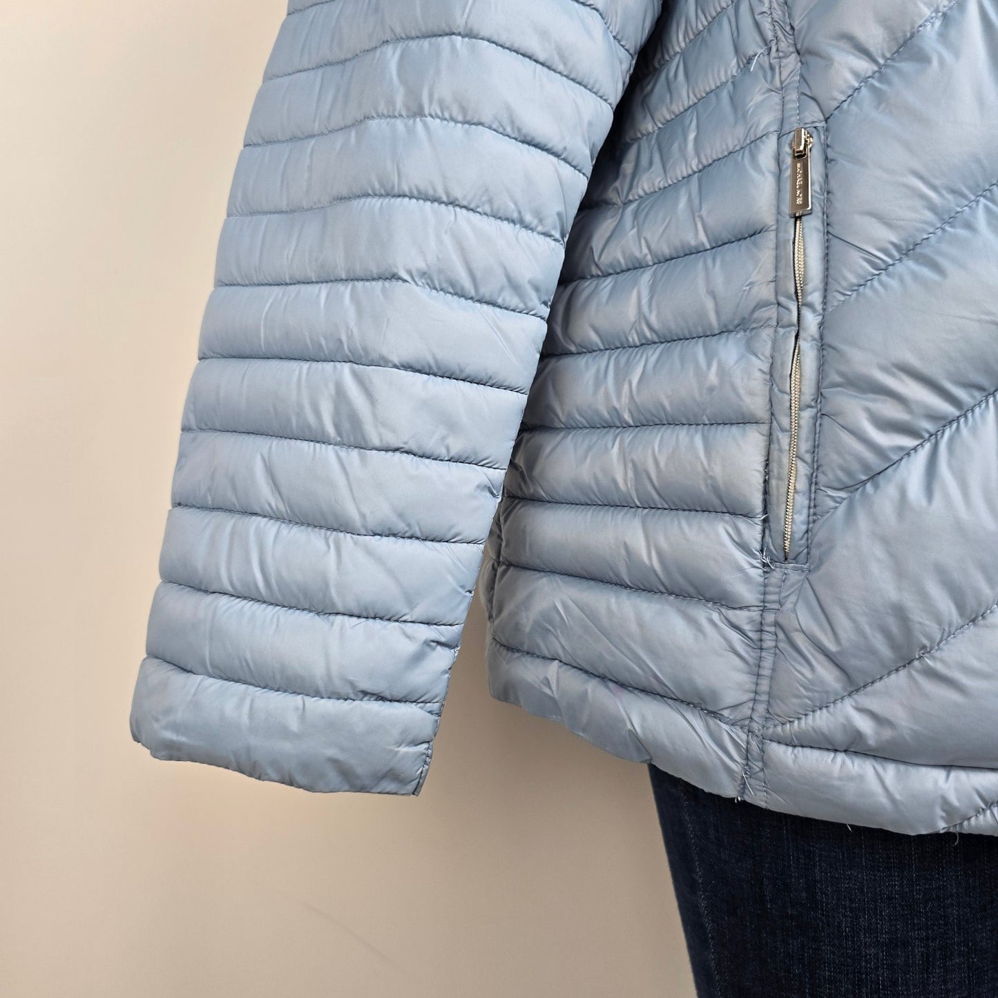 Michael Kors Blue Packable Puffer Coat Size 2X