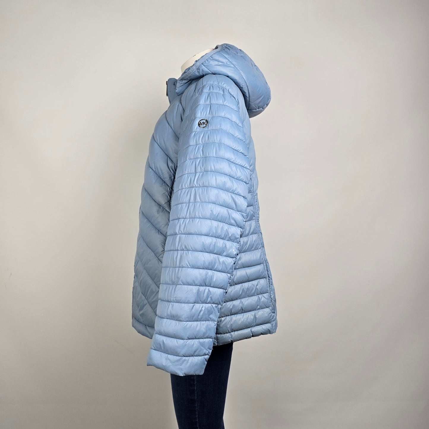 Michael Kors Blue Packable Puffer Coat Size 2X