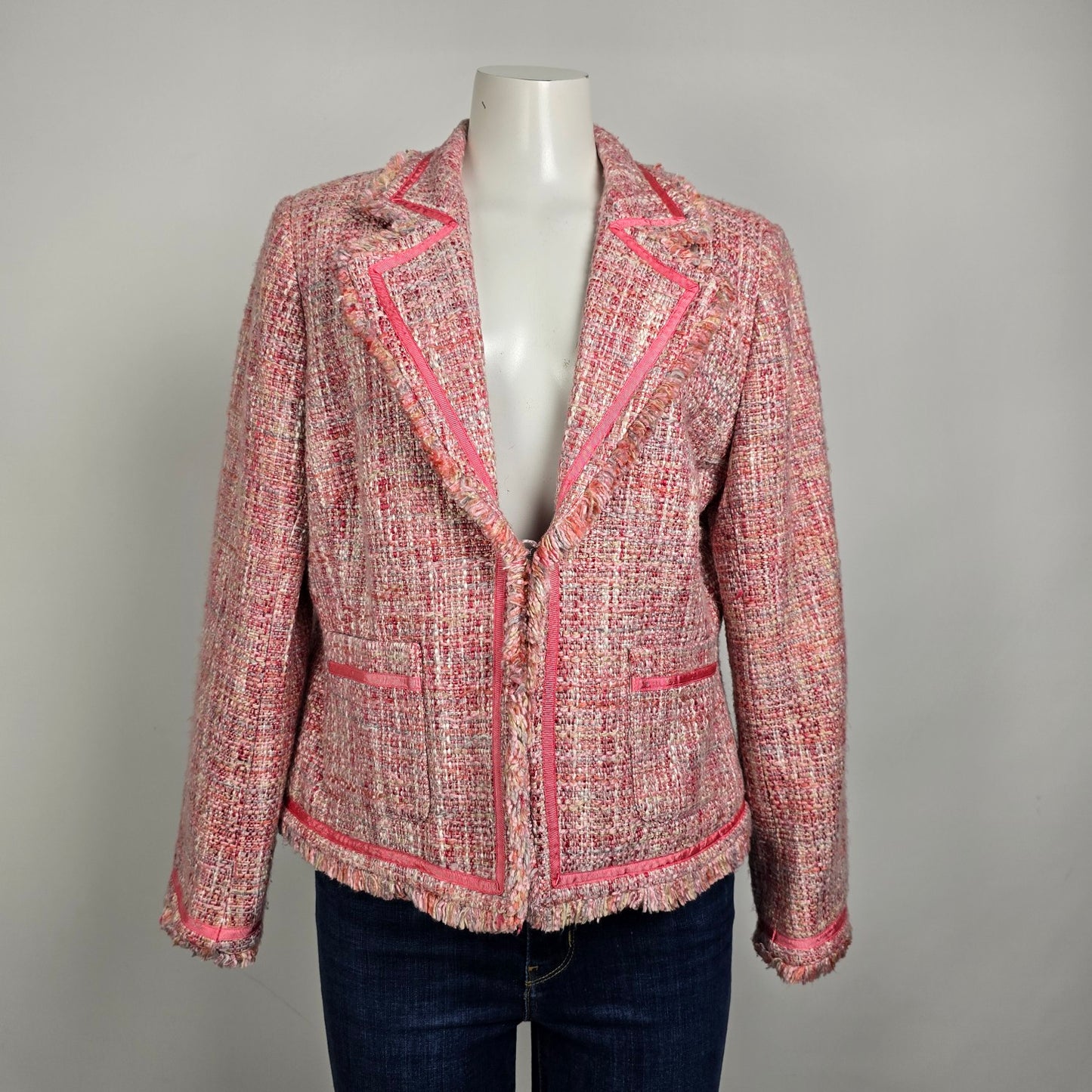 J. Michaels Pink Tweed Blazer Size 16