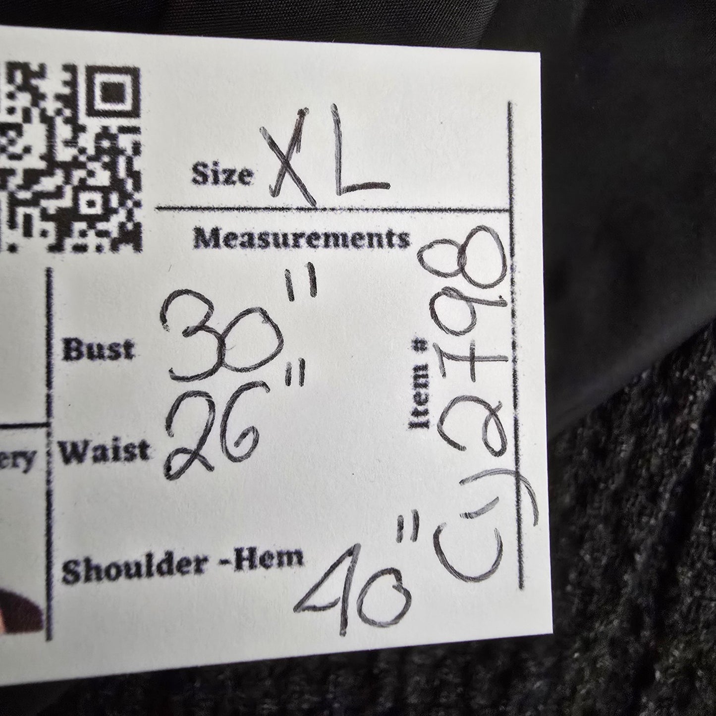 Igor Black Linen Pearl Dress Tunic Size Xl