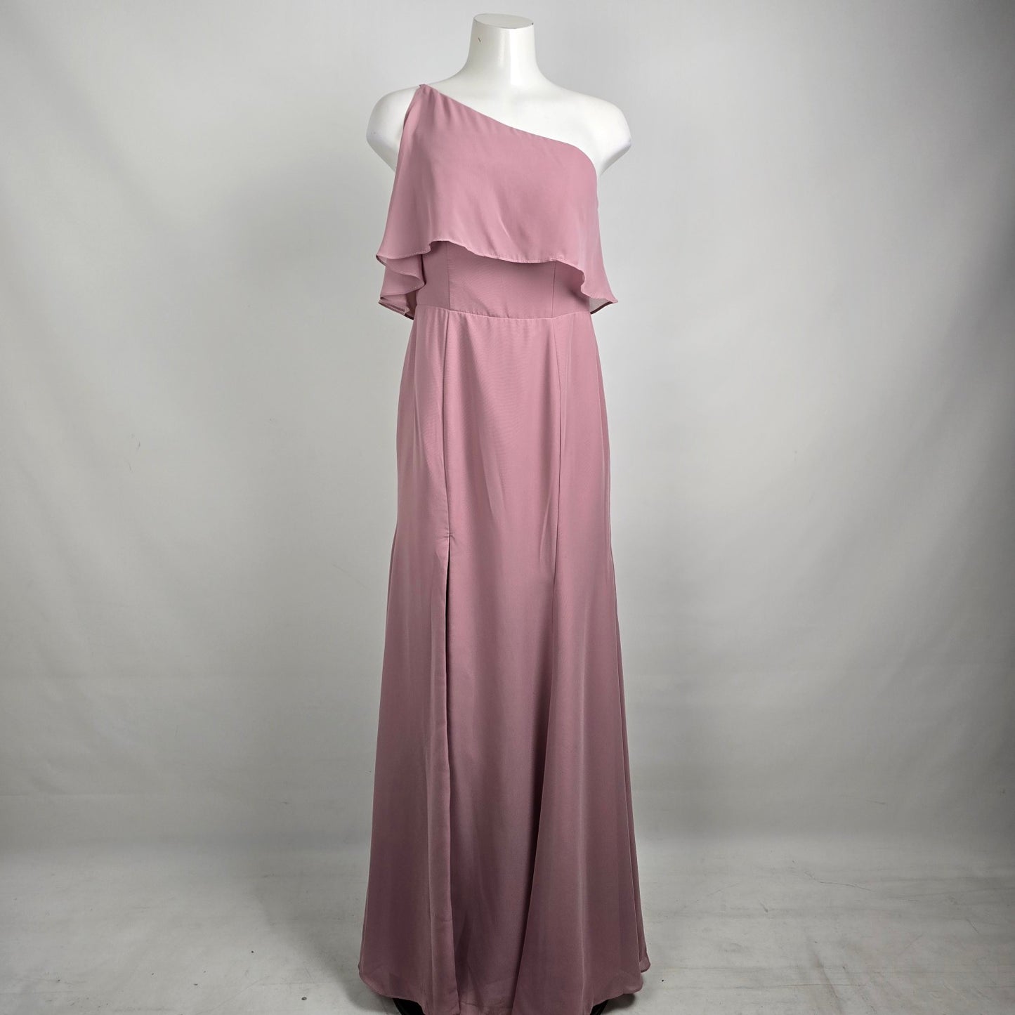 Azazie Pink Event Bridesmaids One Shoulder Gown Size 6