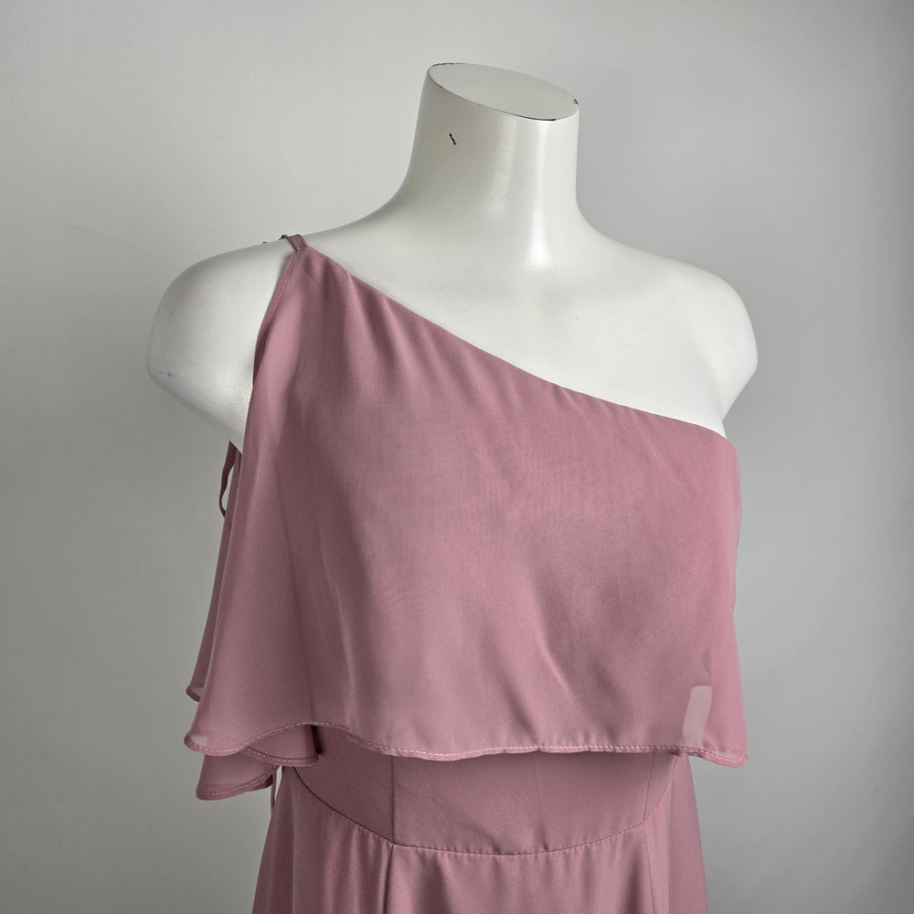 Azazie Pink Event Bridesmaids One Shoulder Gown Size 6