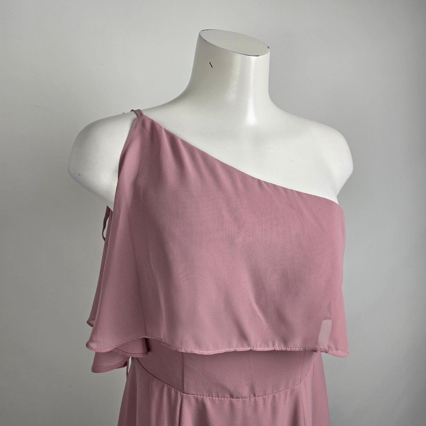 Azazie Pink Event Bridesmaids One Shoulder Gown Size 6