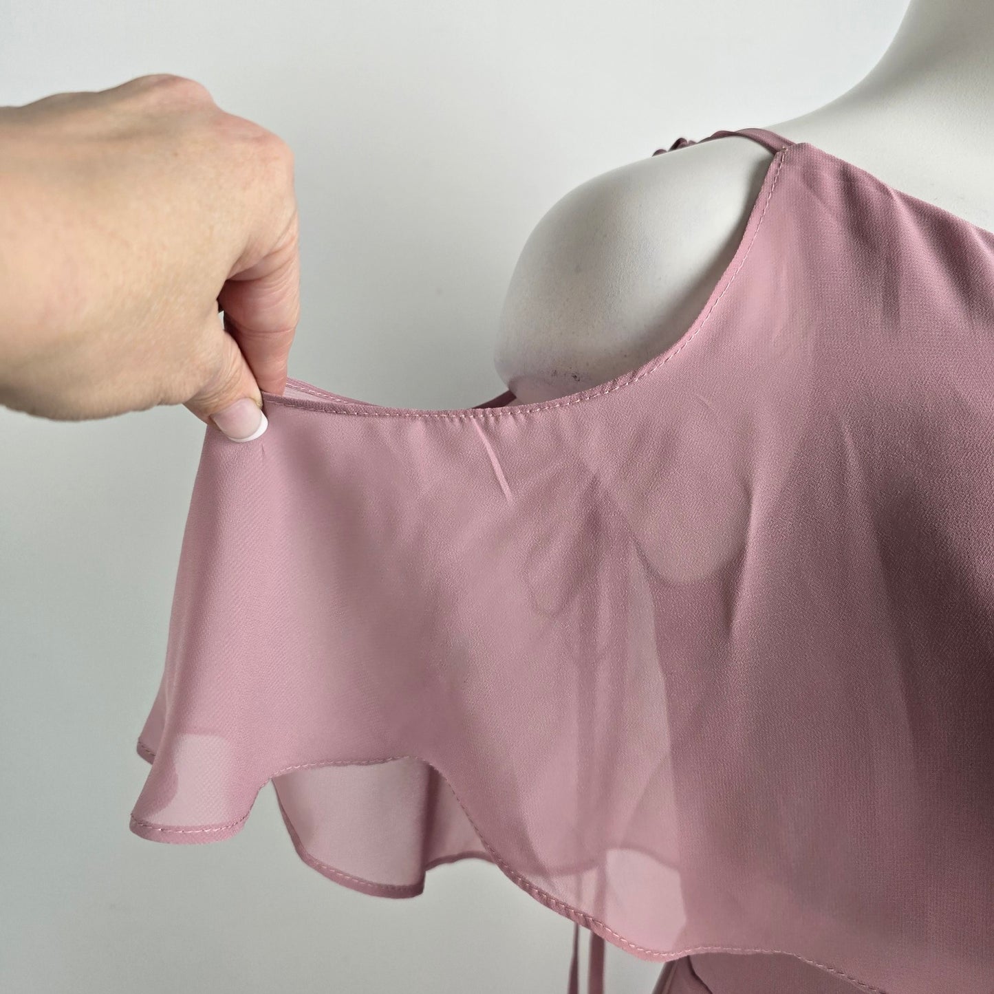 Azazie Pink Event Bridesmaids One Shoulder Gown Size 6